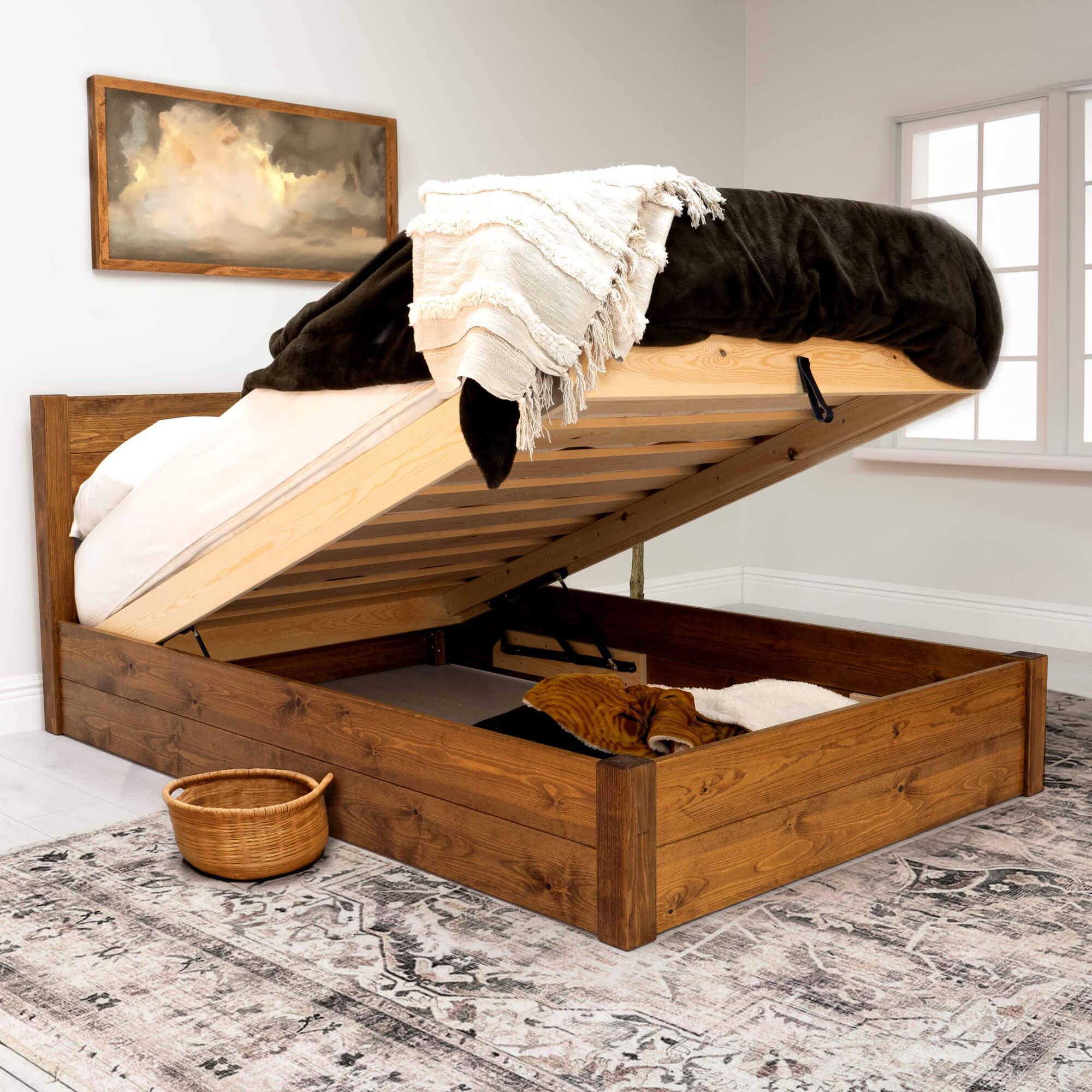 Model 05 - Handmade Wooden Ottoman Bed - Colour And Size Options available