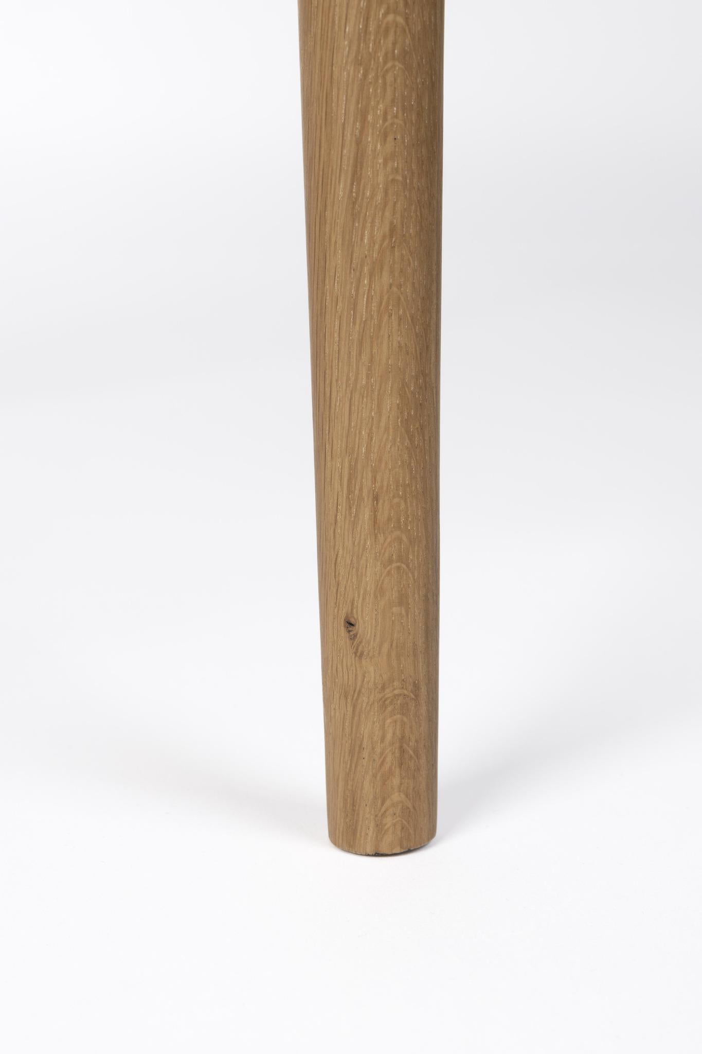 Haru Cane, Oak Wood & Glass Side Table