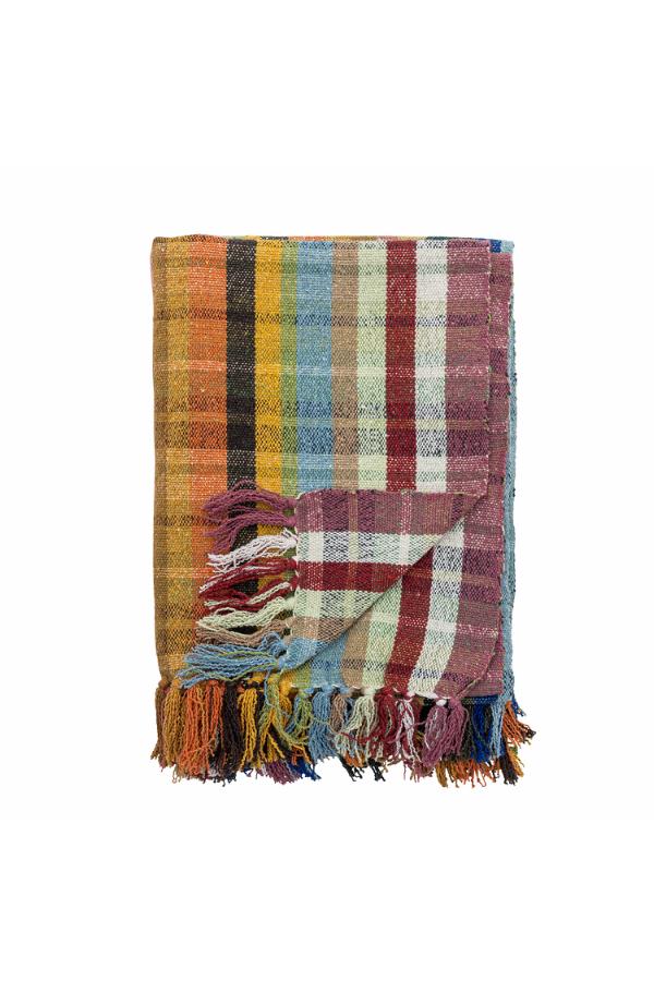 Elmy Throw - Striped - Recycled Cotton - Bold Tones