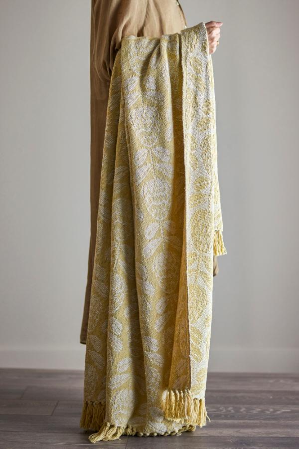 Pratello Recycled Cotton Throw - Yellow