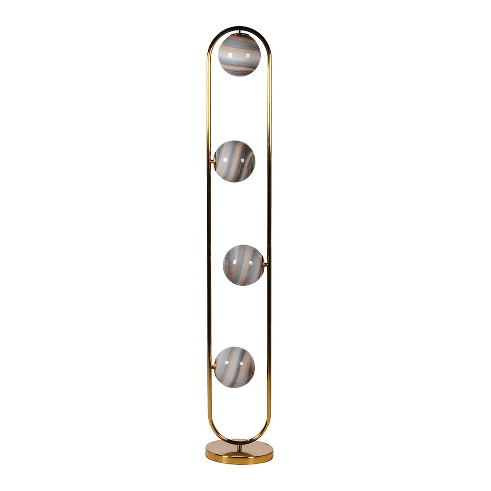 Atacama Glass Ball Lamp - Brass Detailing