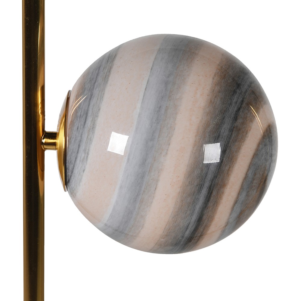 Atacama Glass Ball Lamp - Brass Detailing