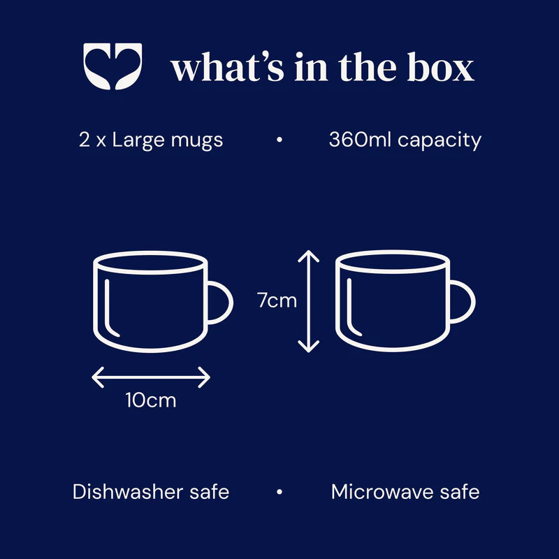 Cornflower Mug - Brushed Sage Green - Set Of 2 - 3 Size Options Available