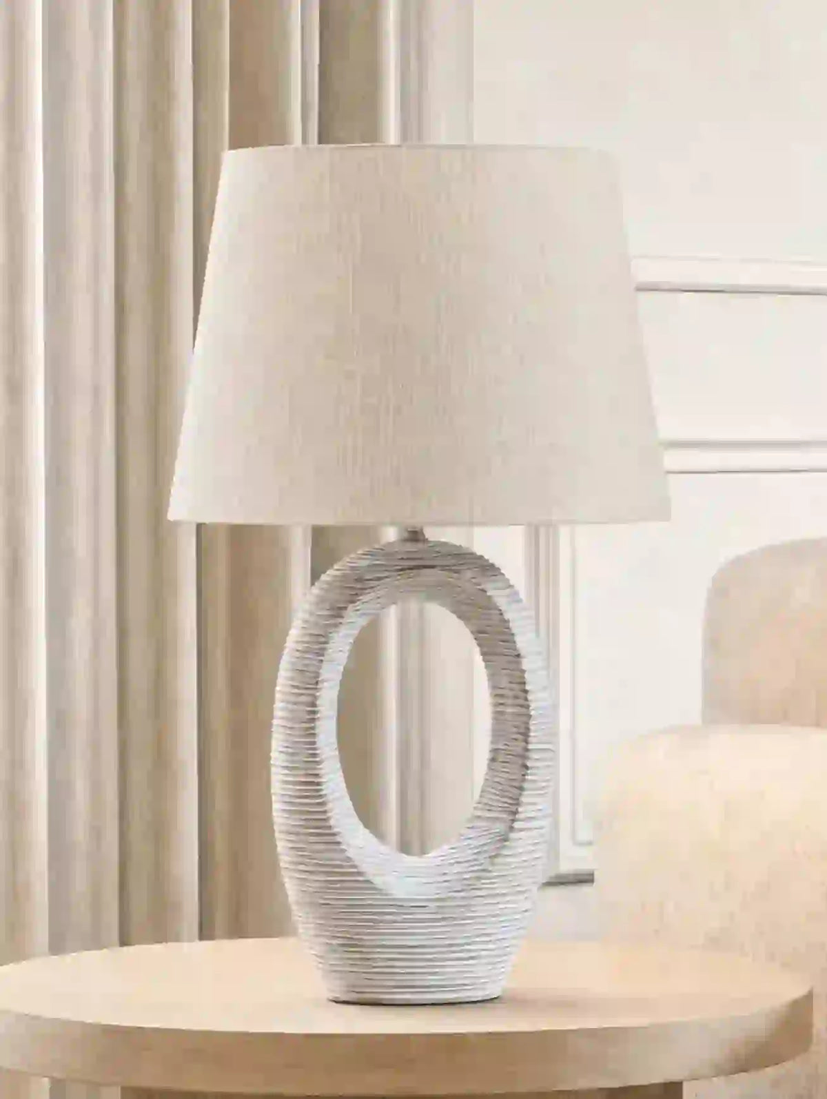 Halo Ceramic Detailed Table Lamp