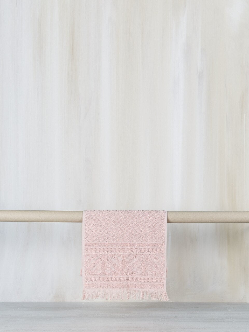 Embossed Jacquard Towel in Aubepine Pale Pink - 4 Sizes Available