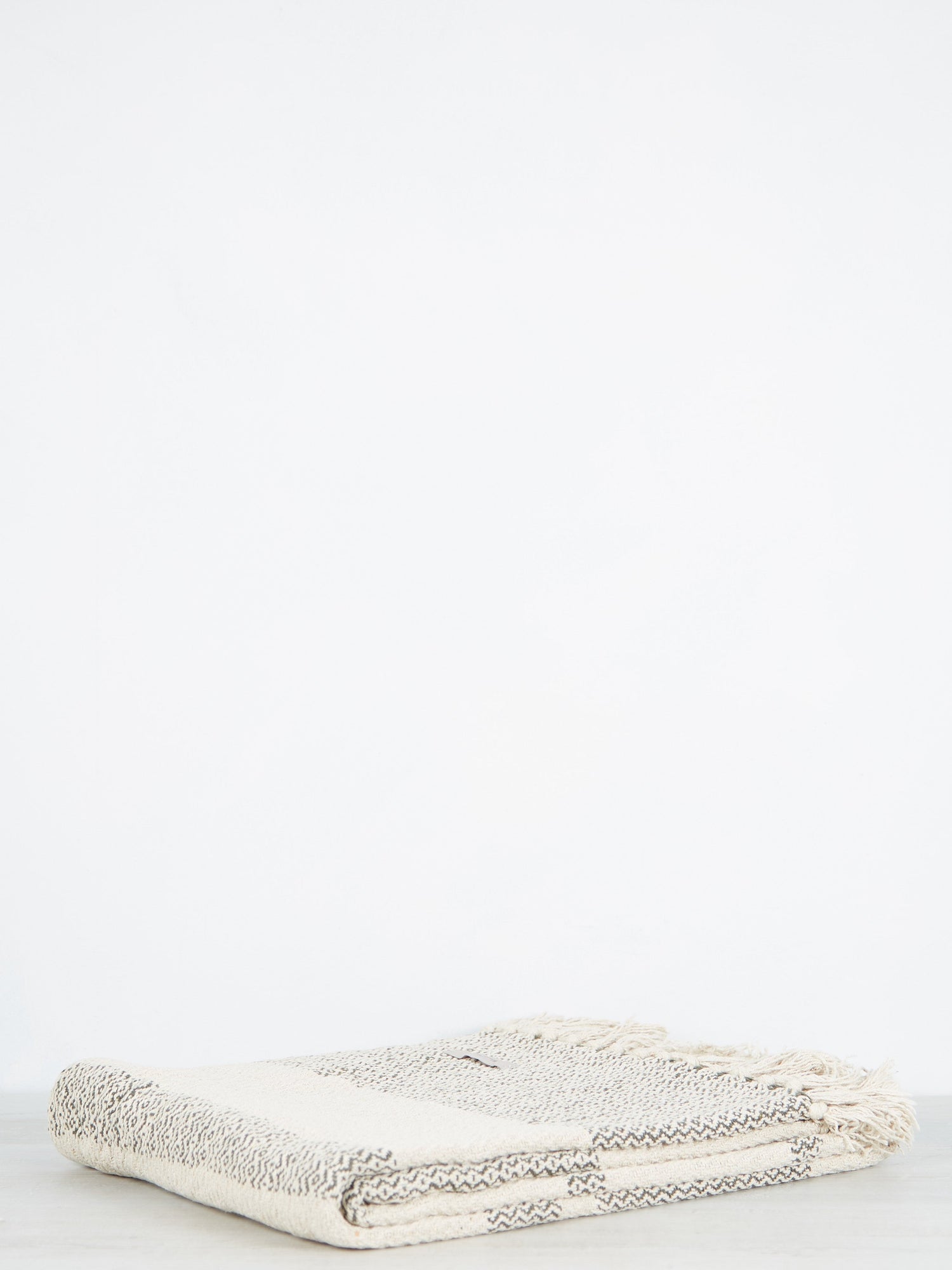 Fidan Green Printed Recycled Cotton Throw