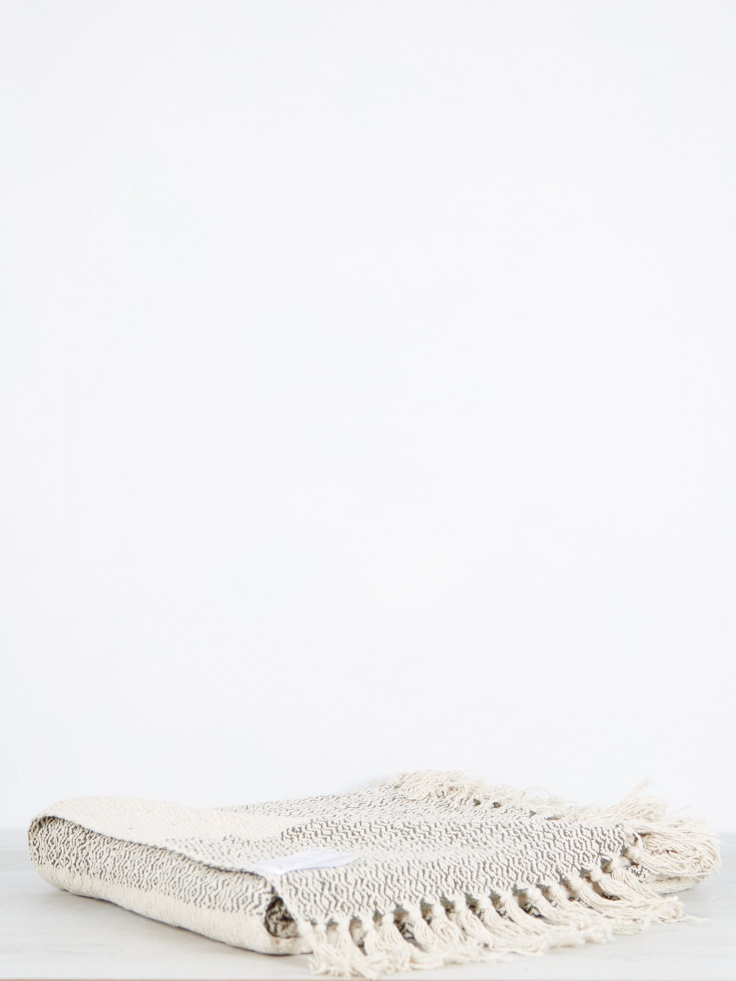 Fidan Green Printed Recycled Cotton Throw