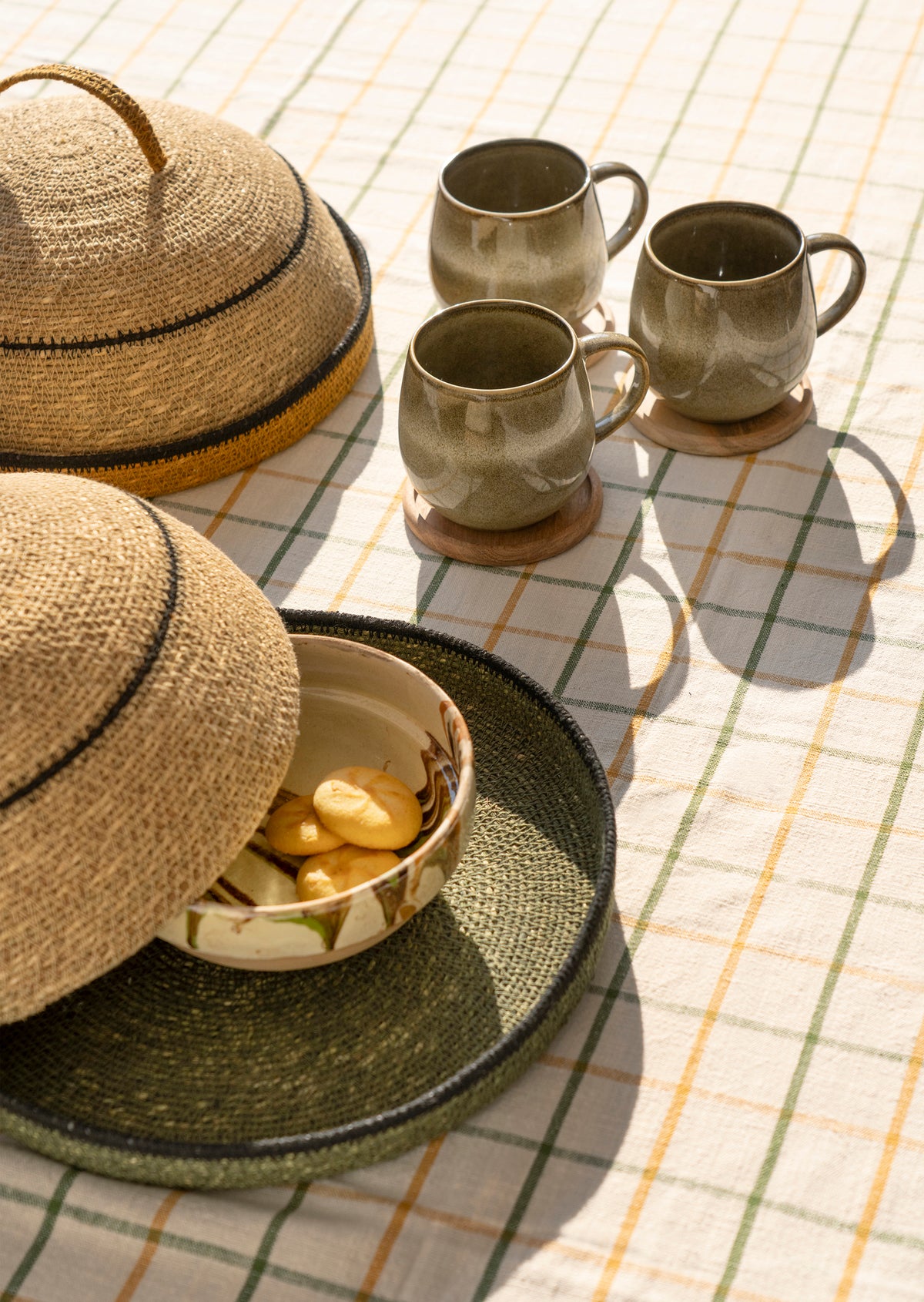 Natural Wooden Coasters - Set Of 4