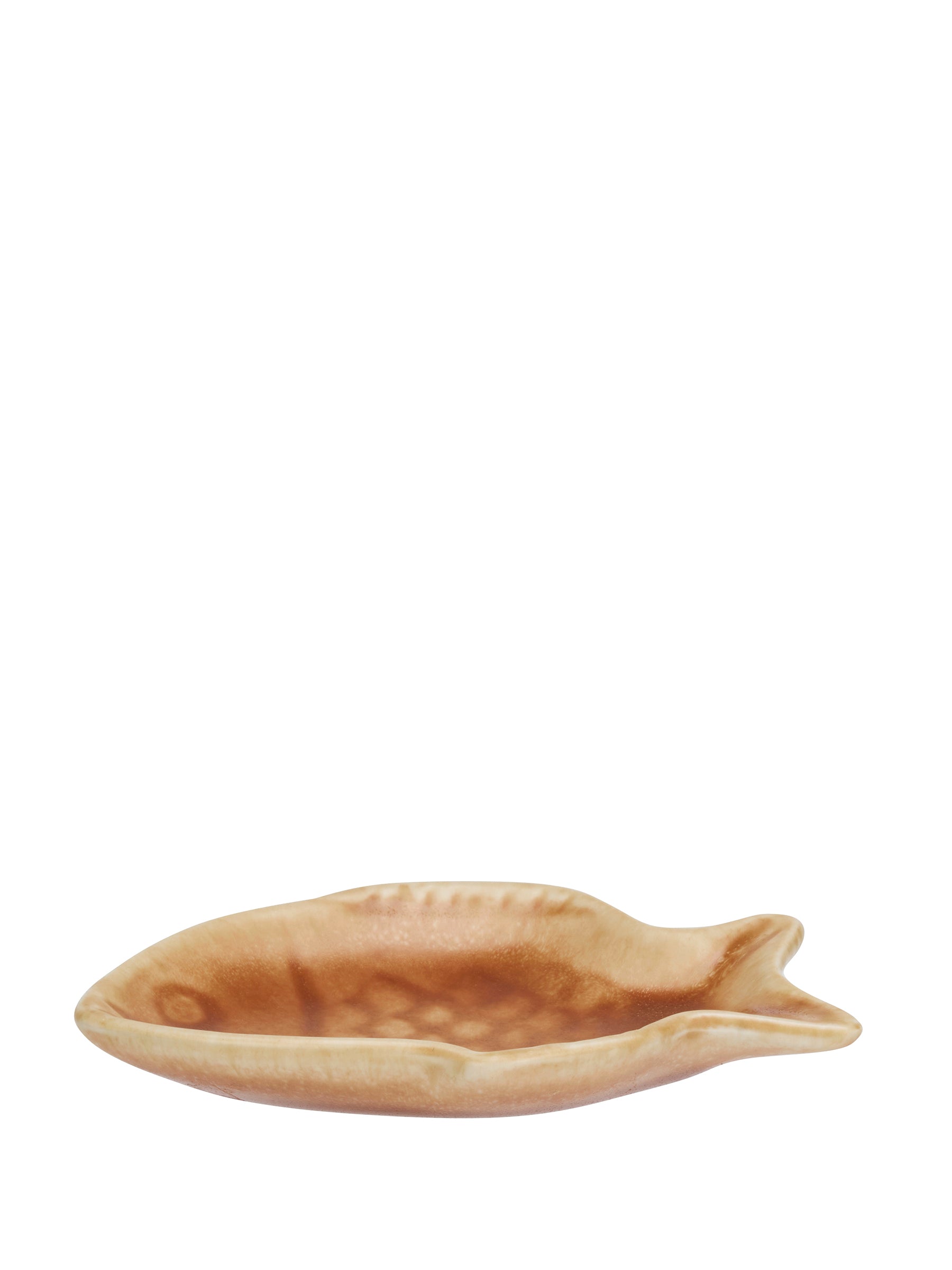 Stoneware Fish Tray - Glazed Orange