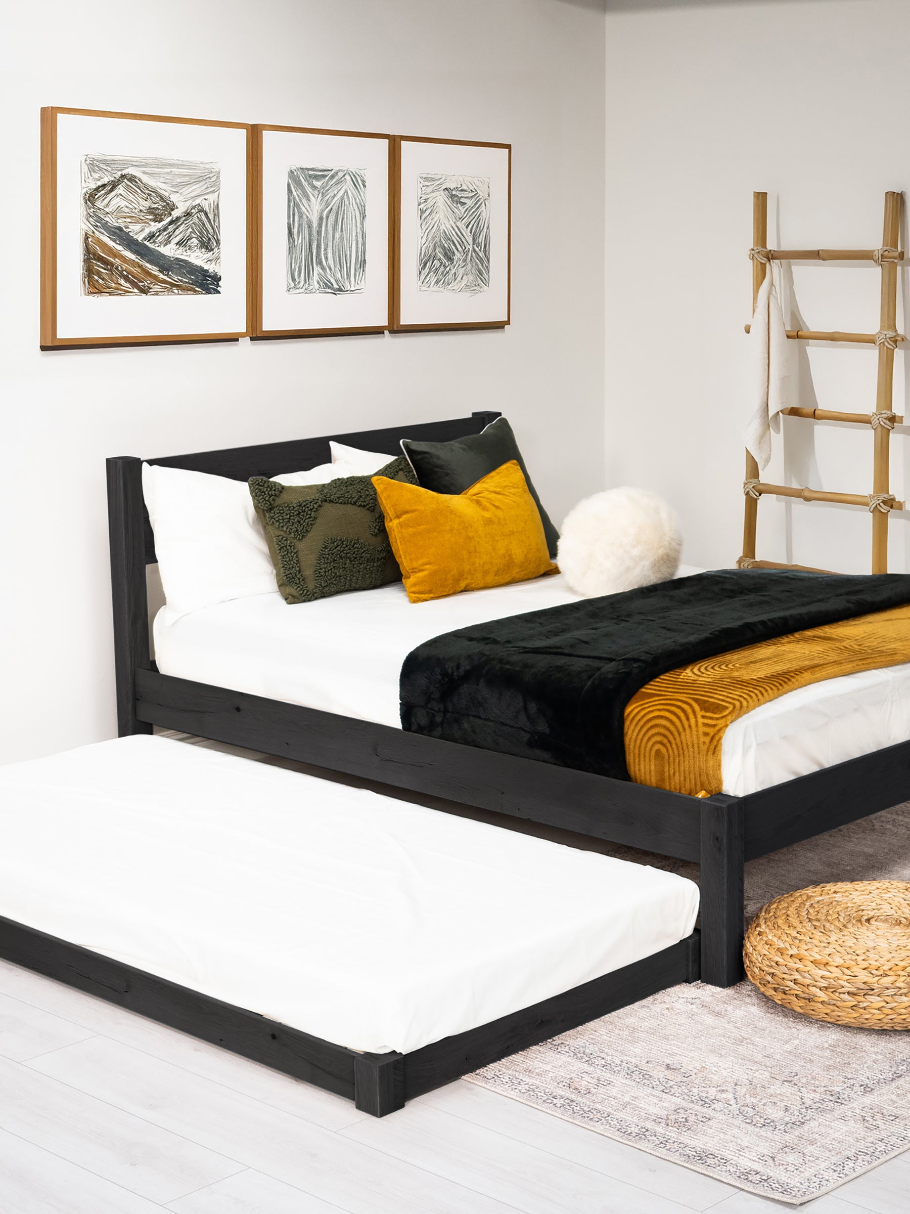 Model 10 - Wooden Trundle Bed