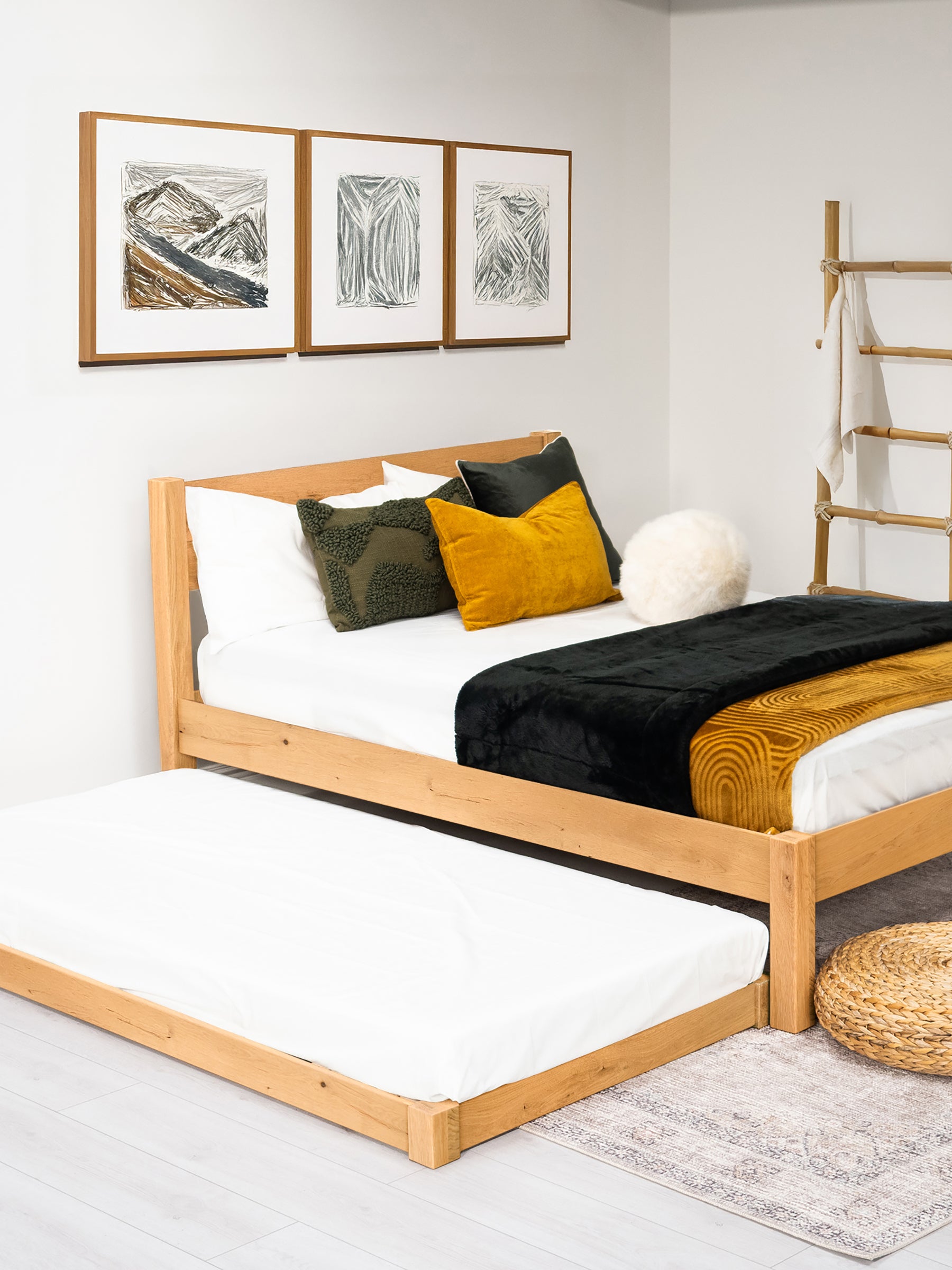 Model 10 - Wooden Trundle Bed