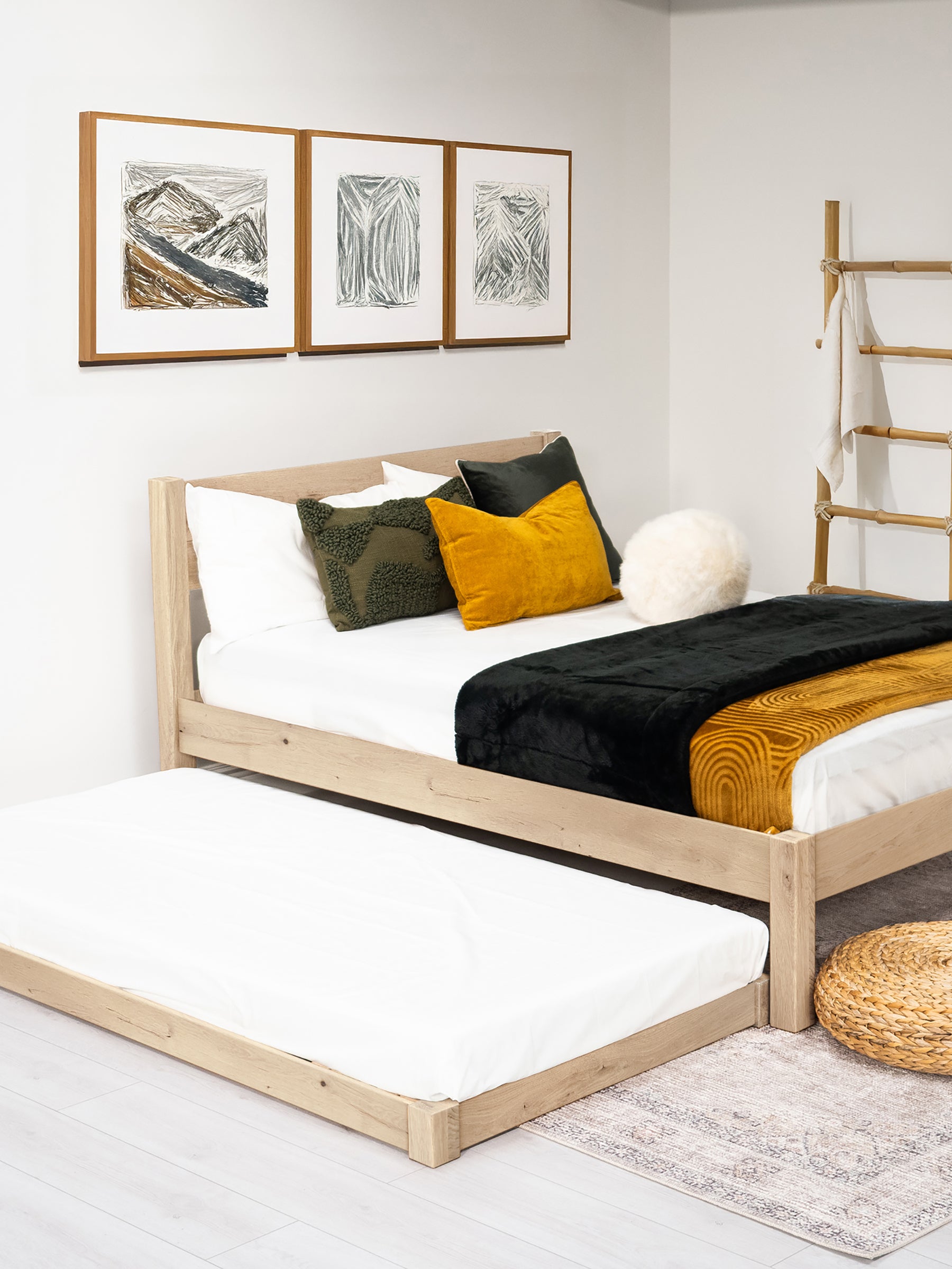 Model 10 - Wooden Trundle Bed