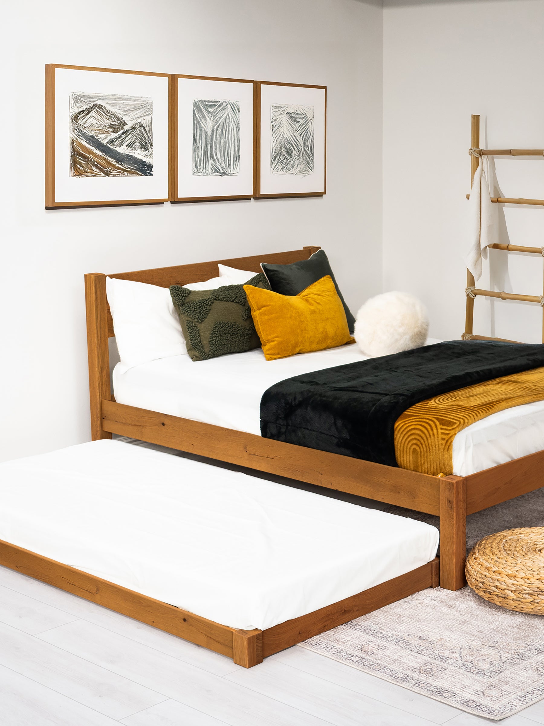 Model 10 - Wooden Trundle Bed
