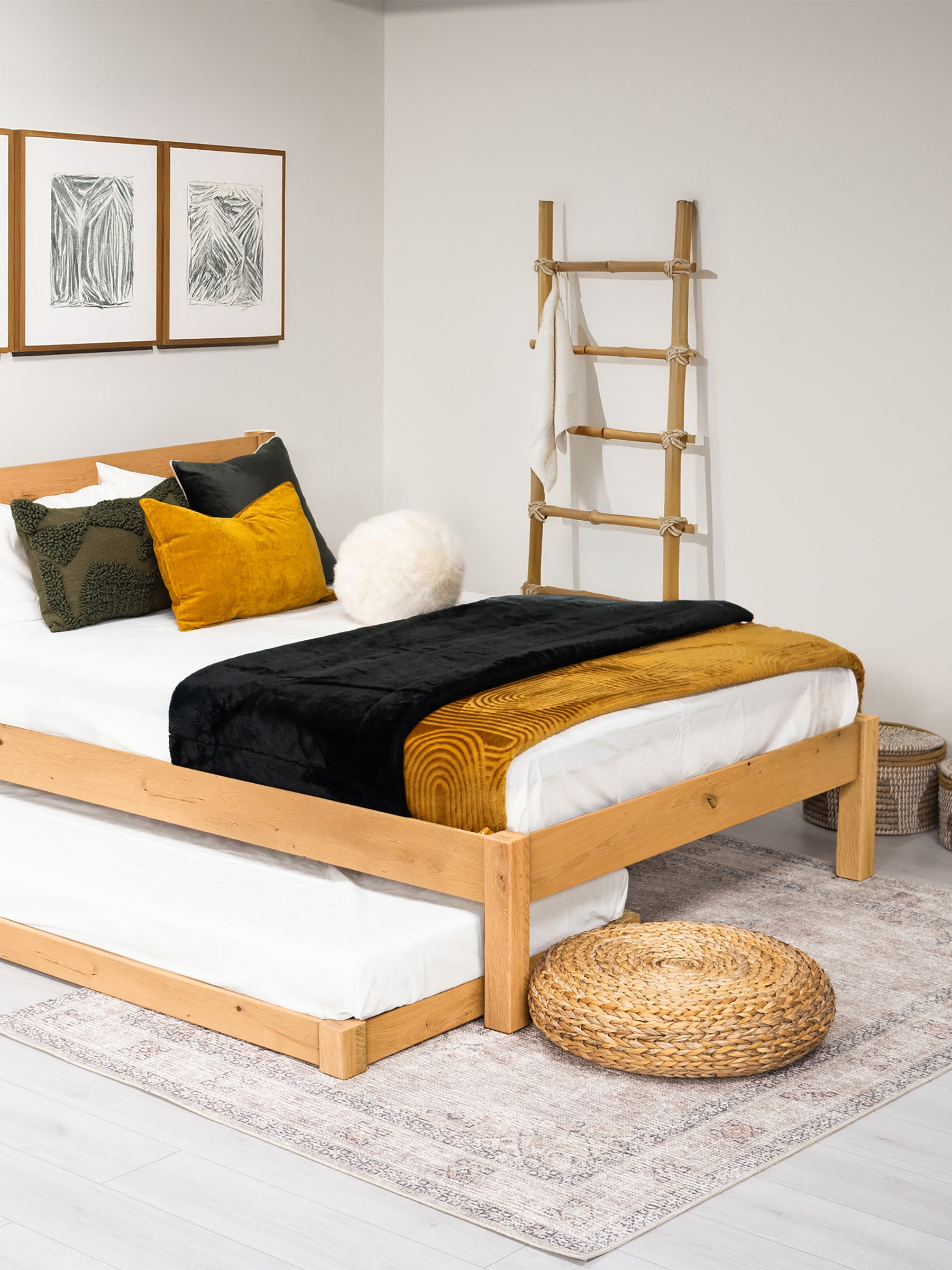 Model 10 - Wooden Trundle Bed
