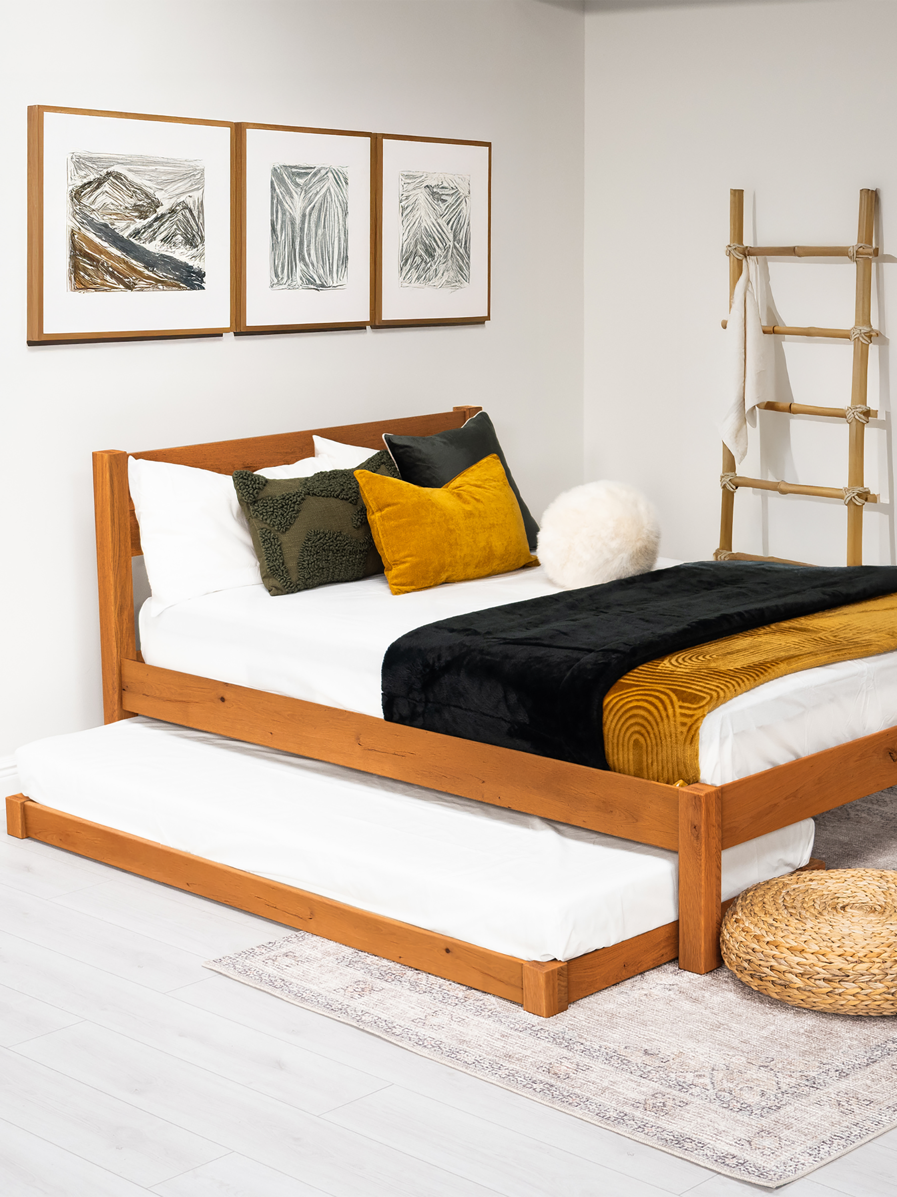 Model 10 - Wooden Trundle Bed