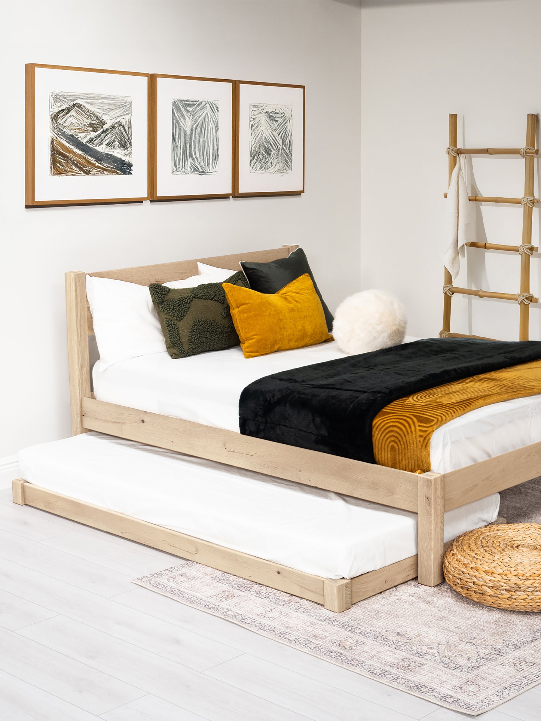Model 10 - Wooden Trundle Bed