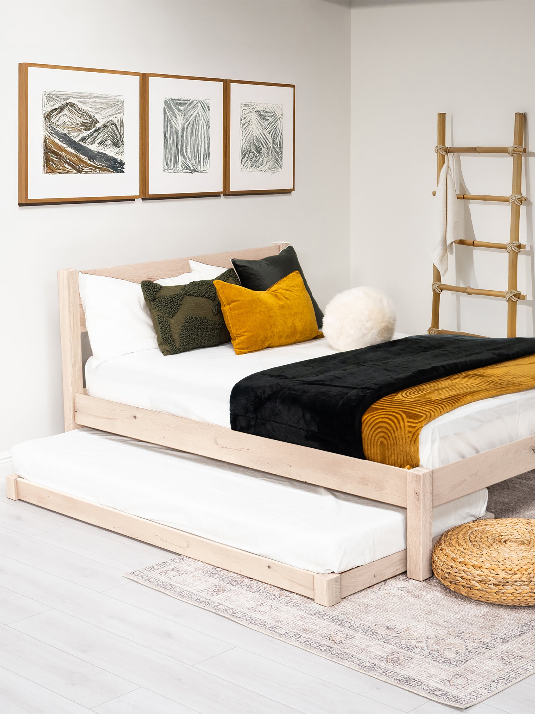 Model 10 - Wooden Trundle Bed