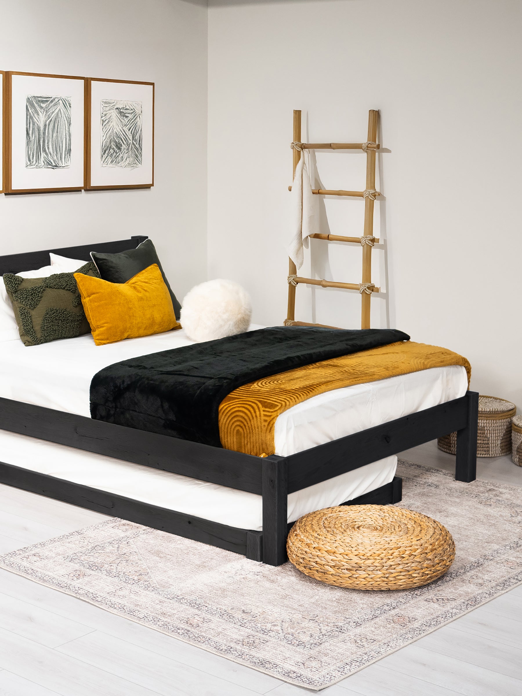 Model 10 - Wooden Trundle Bed