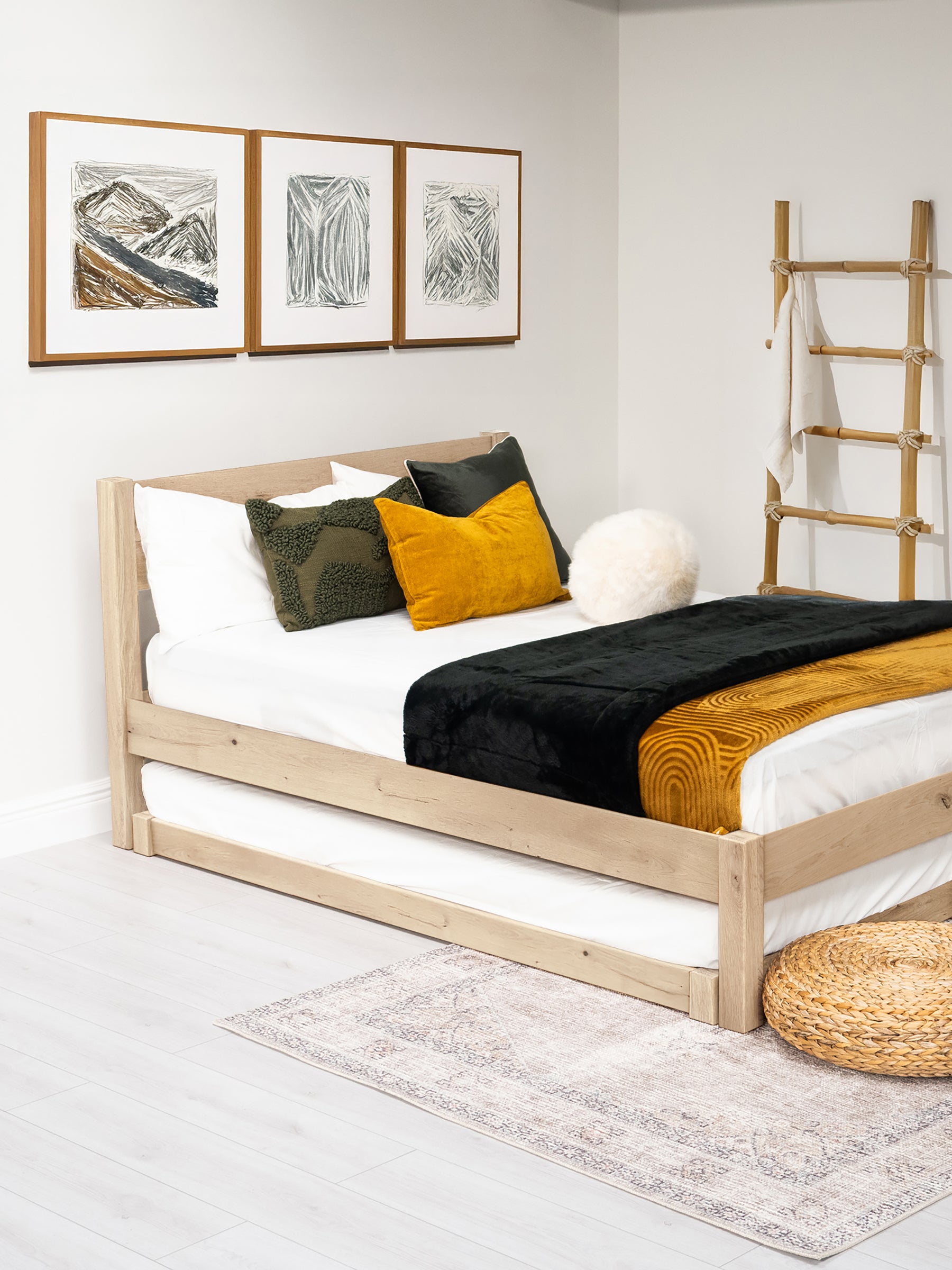 Model 10 - Wooden Trundle Bed