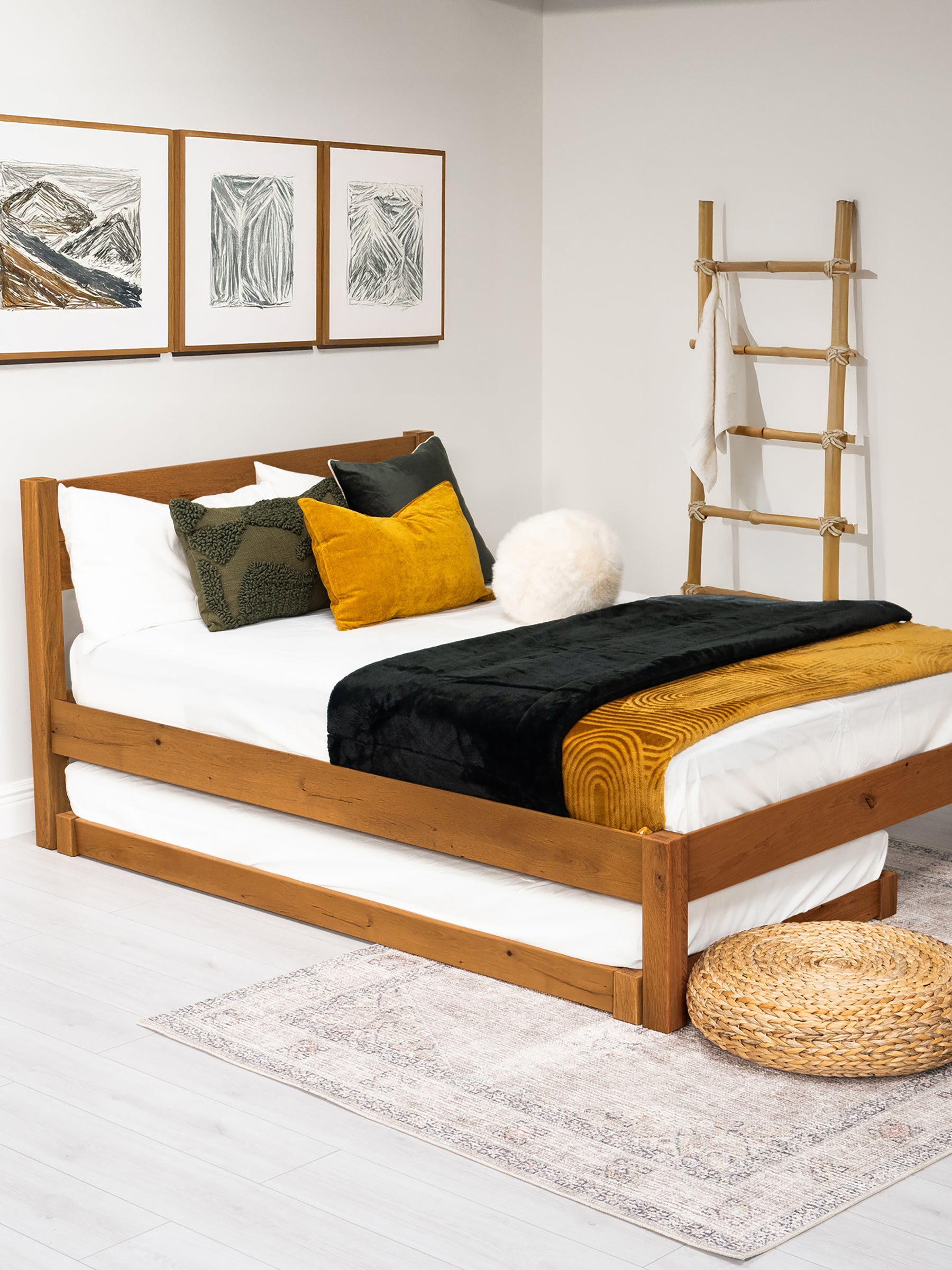 Model 10 - Wooden Trundle Bed