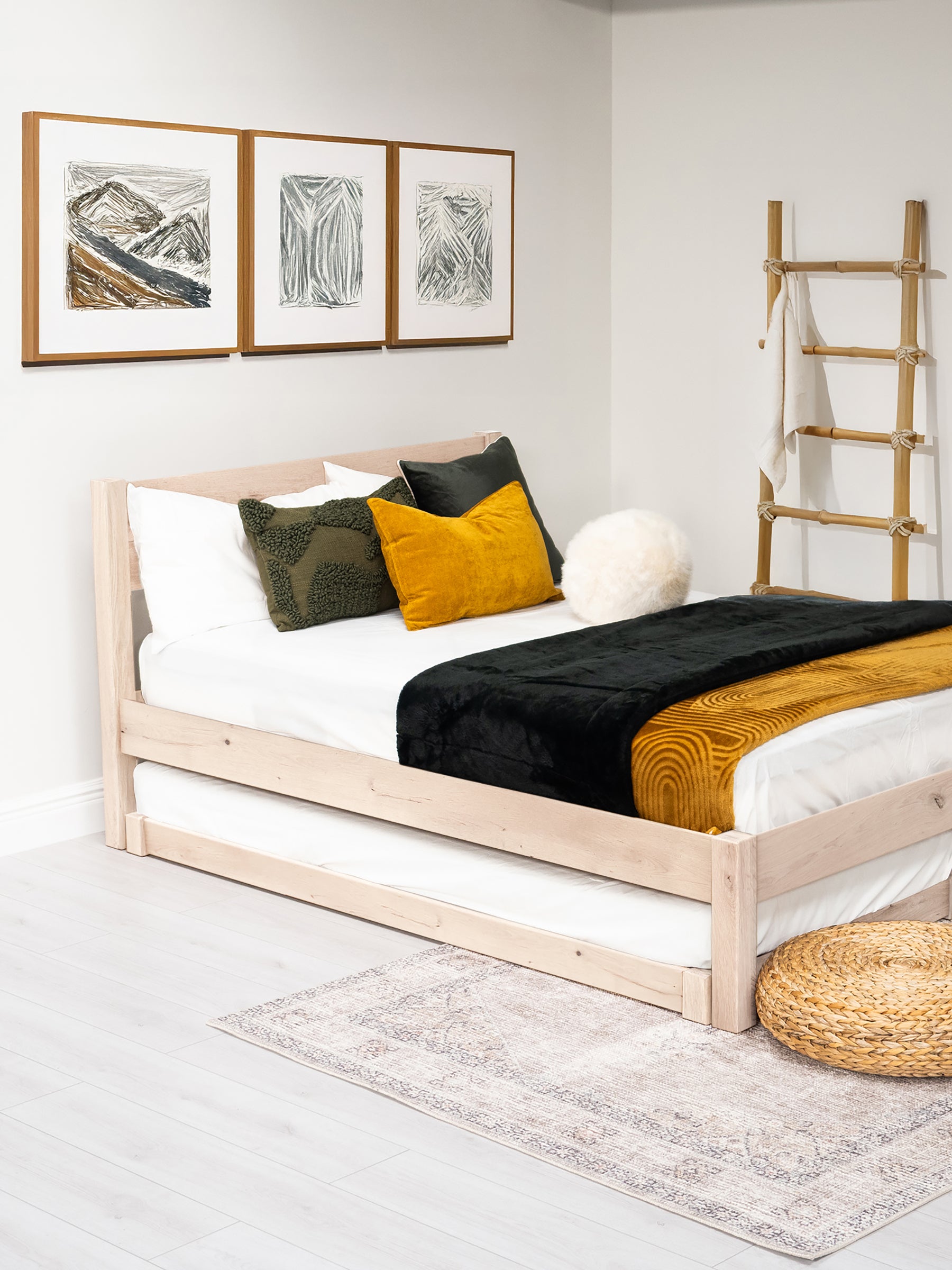 Model 10 - Wooden Trundle Bed