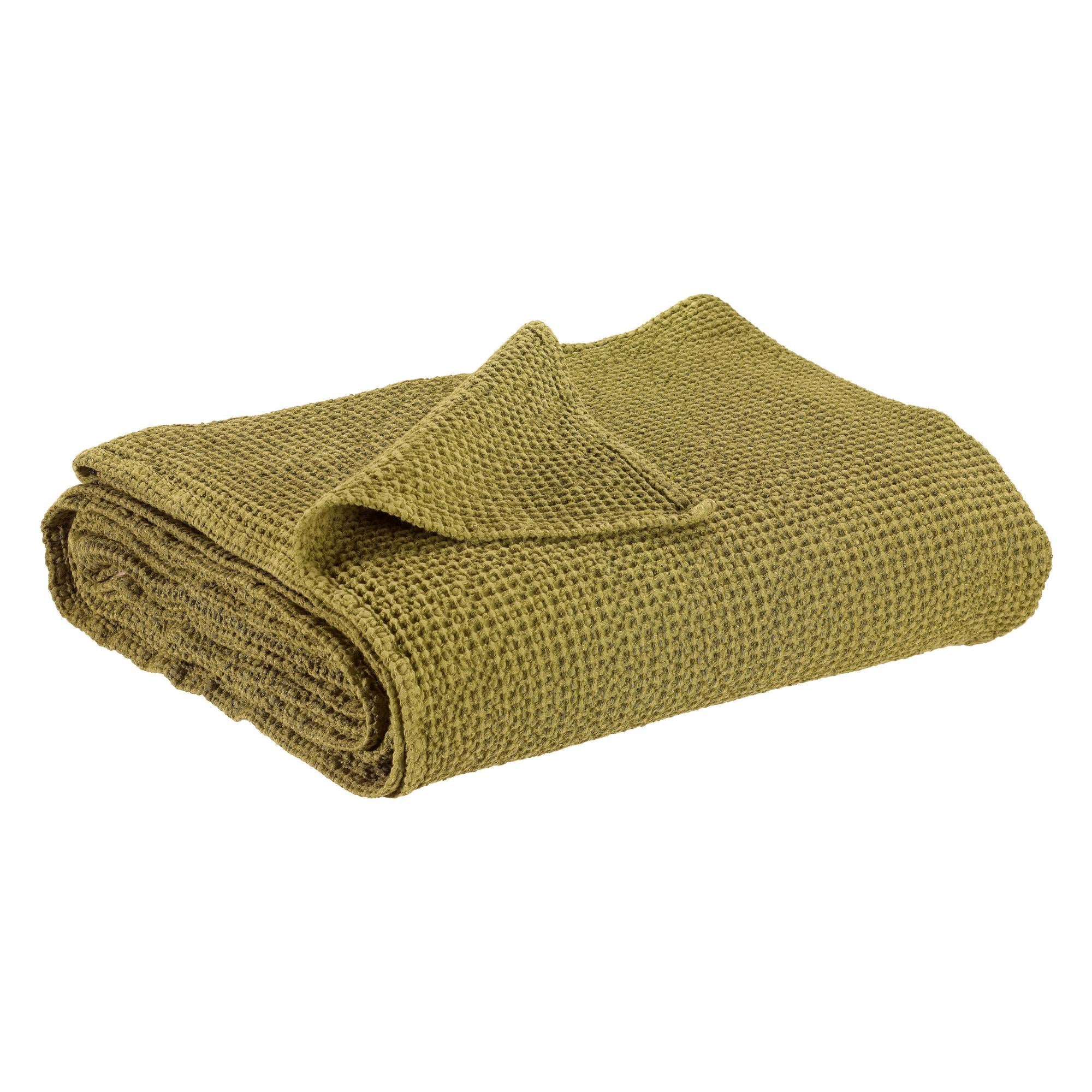 Maia Recycled Honeycomb Bedspread Throw - Cedre - 4 Sizes Available