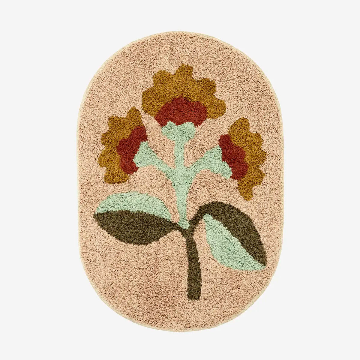 Oval Tufted Cotton Bath Mat - 3 Colour Options Available