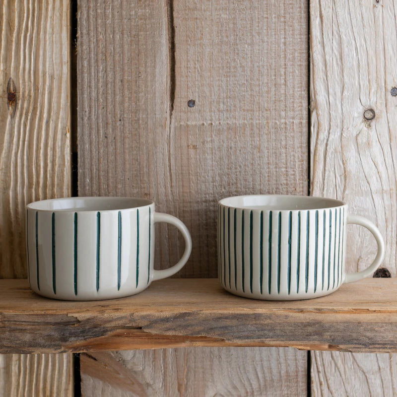Yarrow Mug - Brushed Sea Green - Set Of 2 - 3 Size Options Available