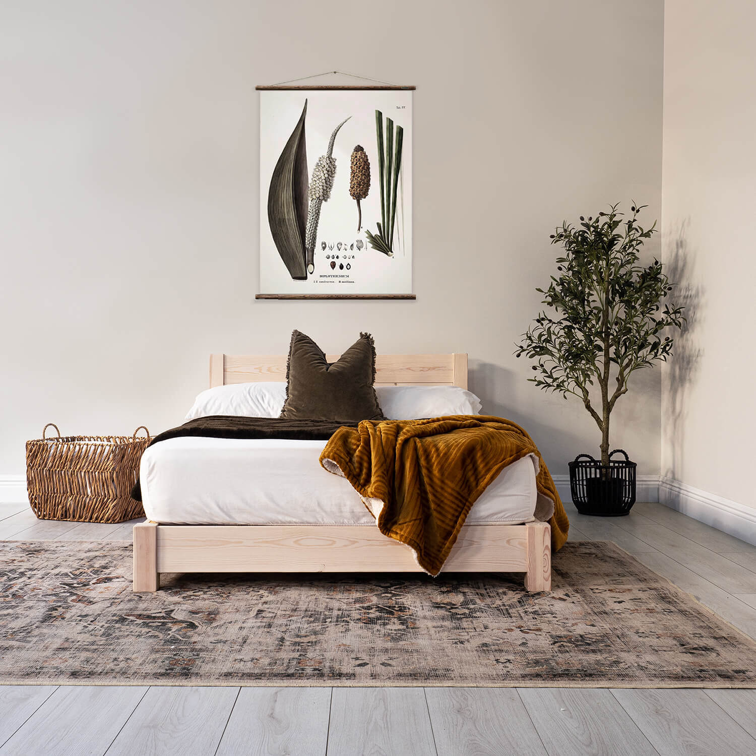 Model 04 – Handmade Low Wooden Bed - Colour & Size Options Available