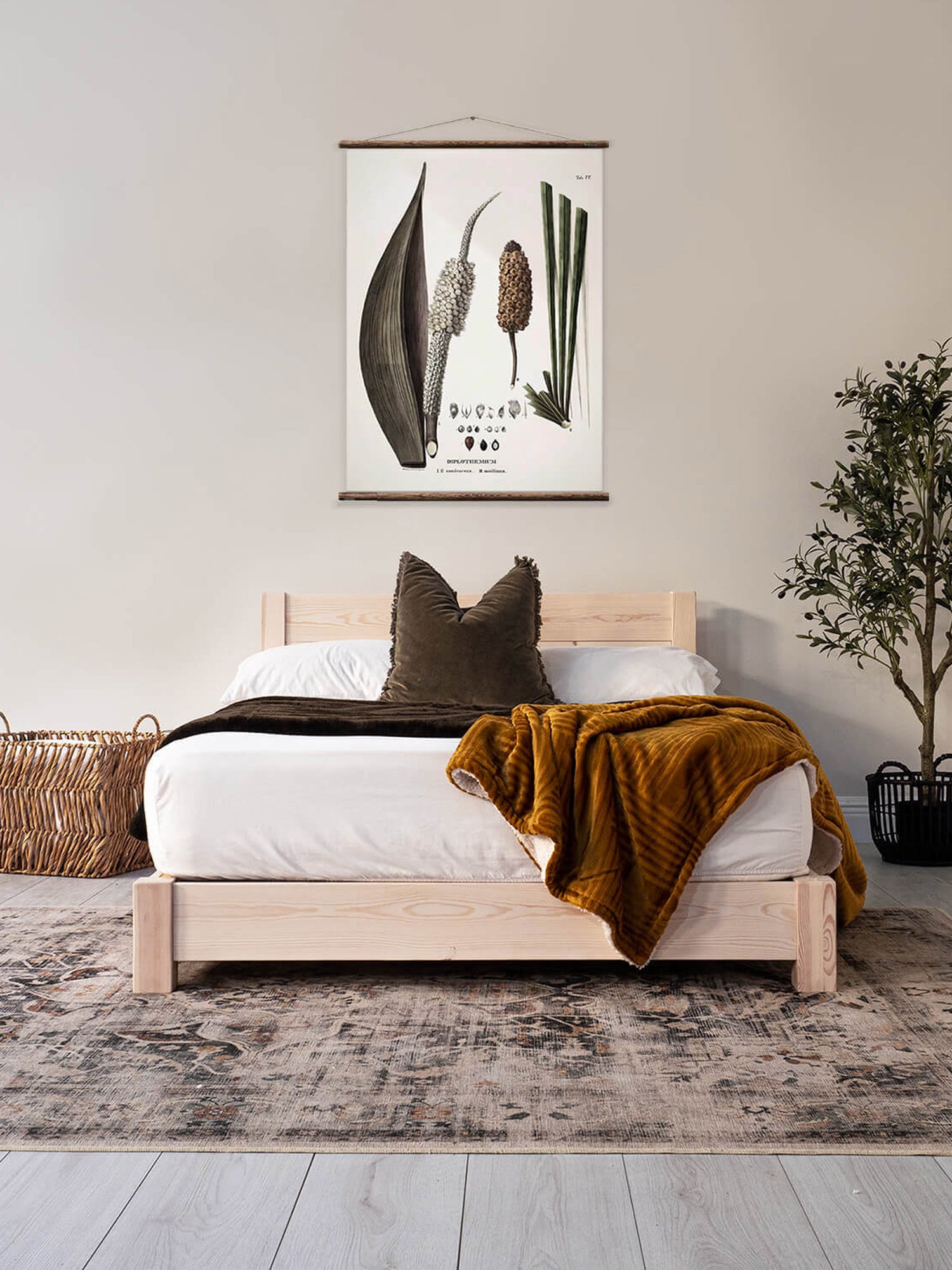 Model 04 – Handmade Low Wooden Bed - Colour & Size Options Available