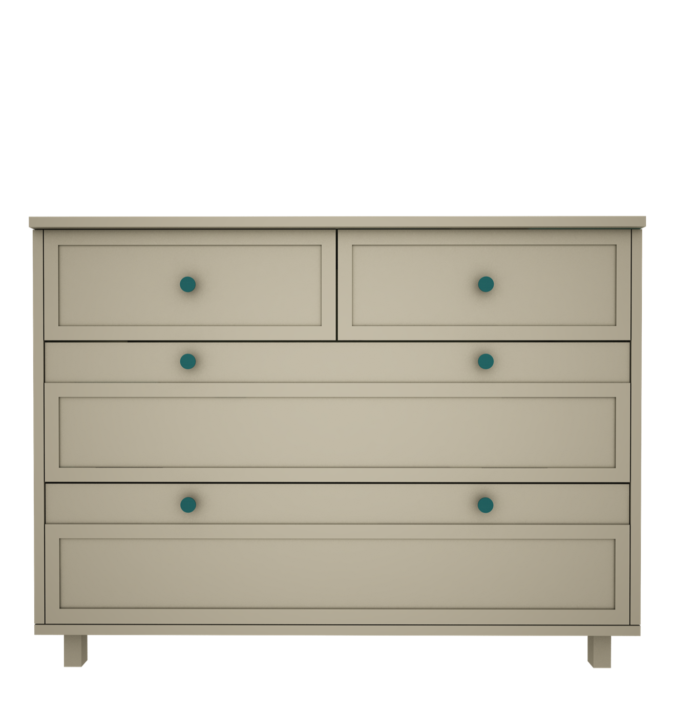 Handmade Vintage Chest of Drawers in Eucalyptus Green