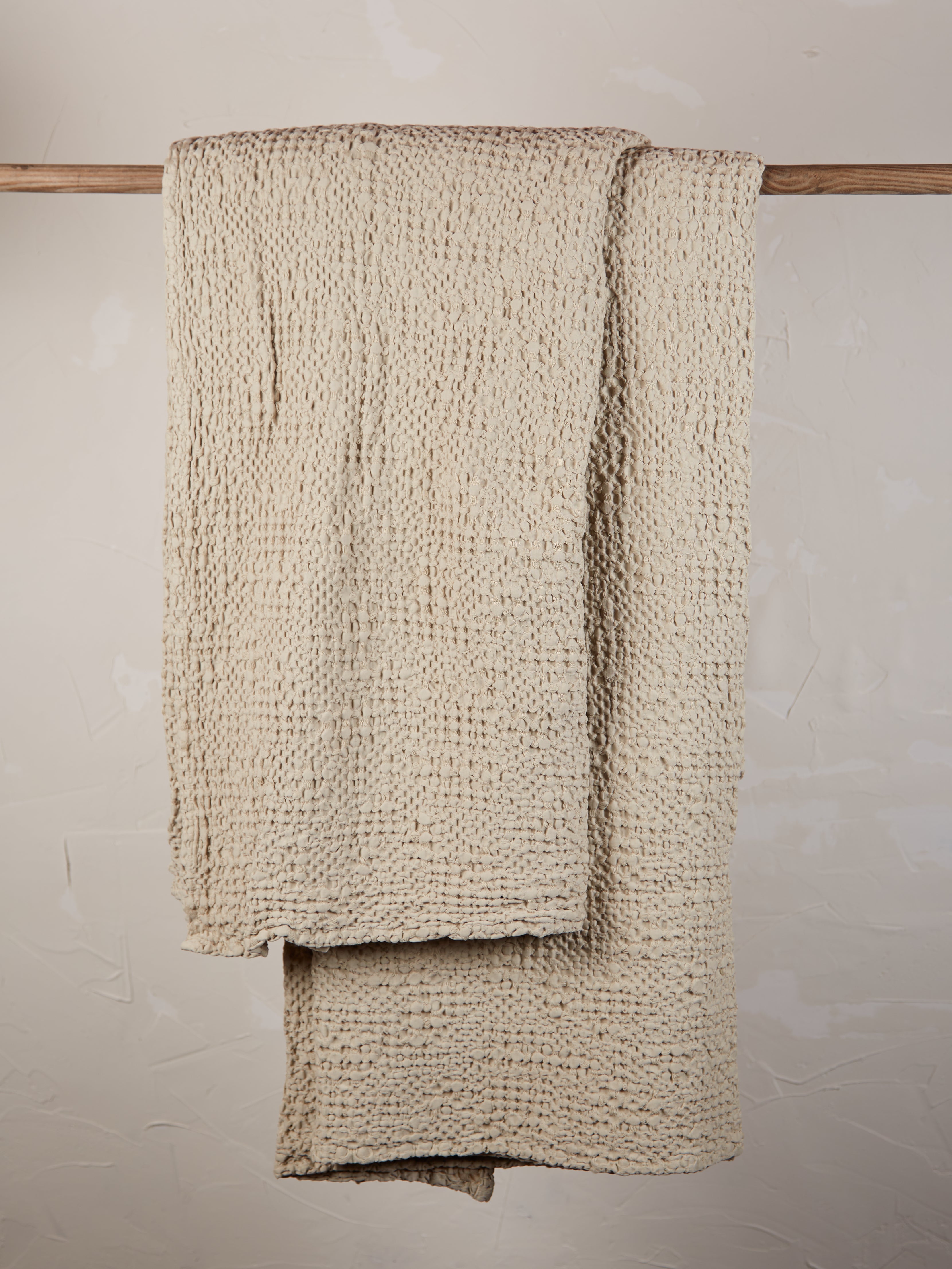 Stonewashed Cotton Tana Bedspread Throw - Linen - 3 Sizes Available