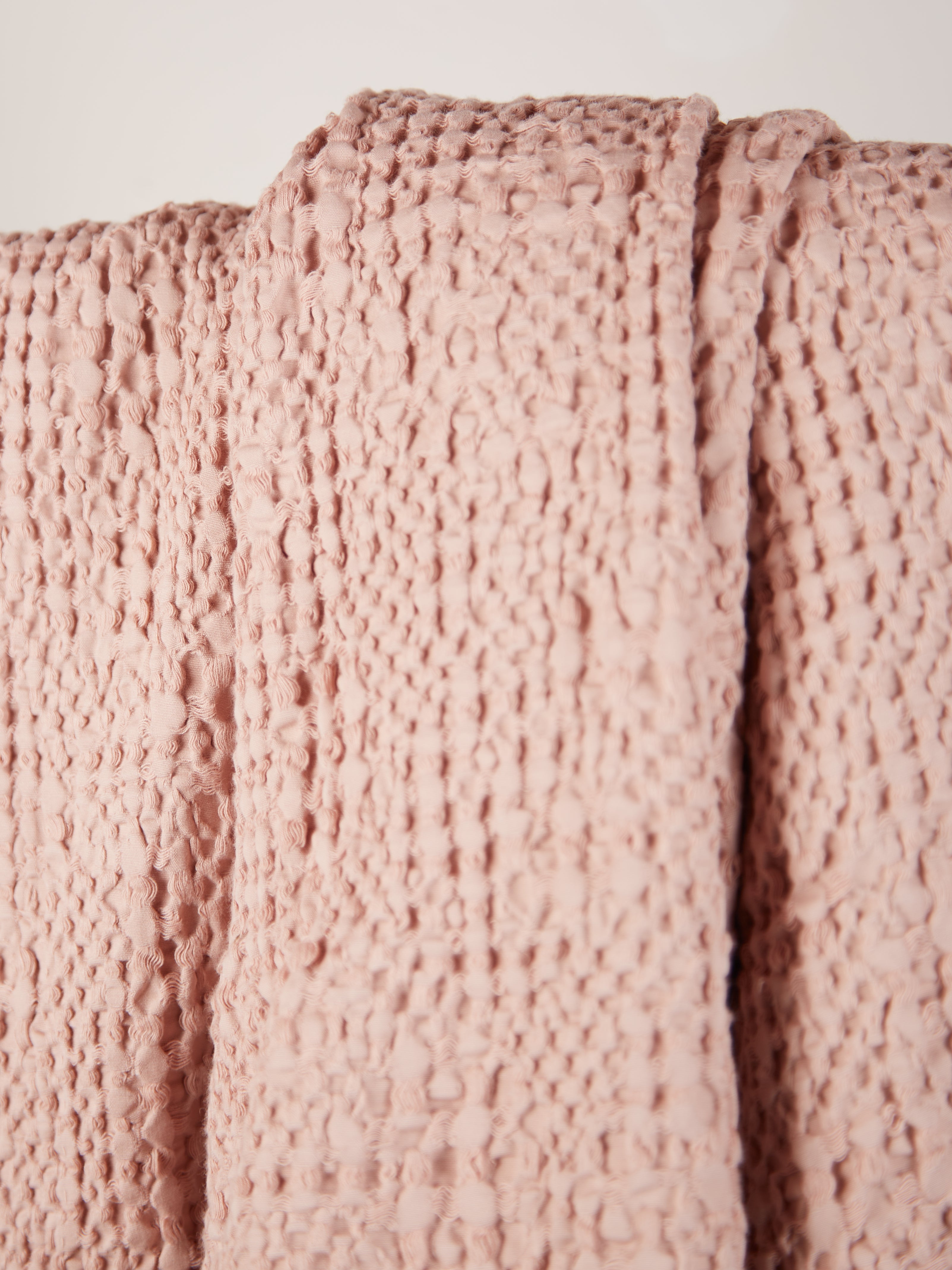 Stonewashed Cotton Tana Bedspread Throw - Aubepine Pink - 3 Sizes