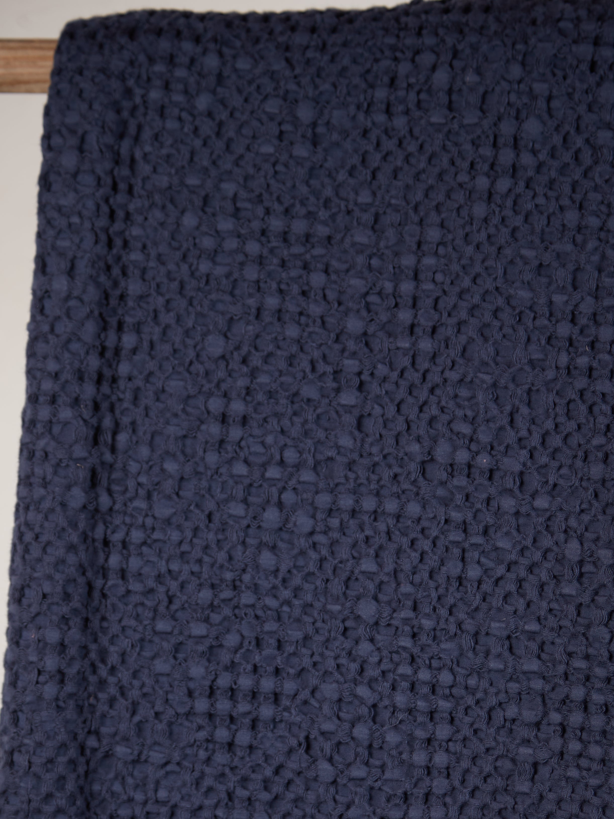Stonewashed Cotton Tana Bedspread Throw - Cobalt - 3 Sizes Available