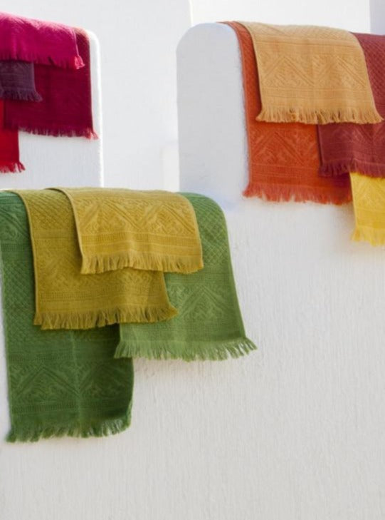 Embossed Jacquard Towel in Aubepine Pale Pink - 4 Sizes Available