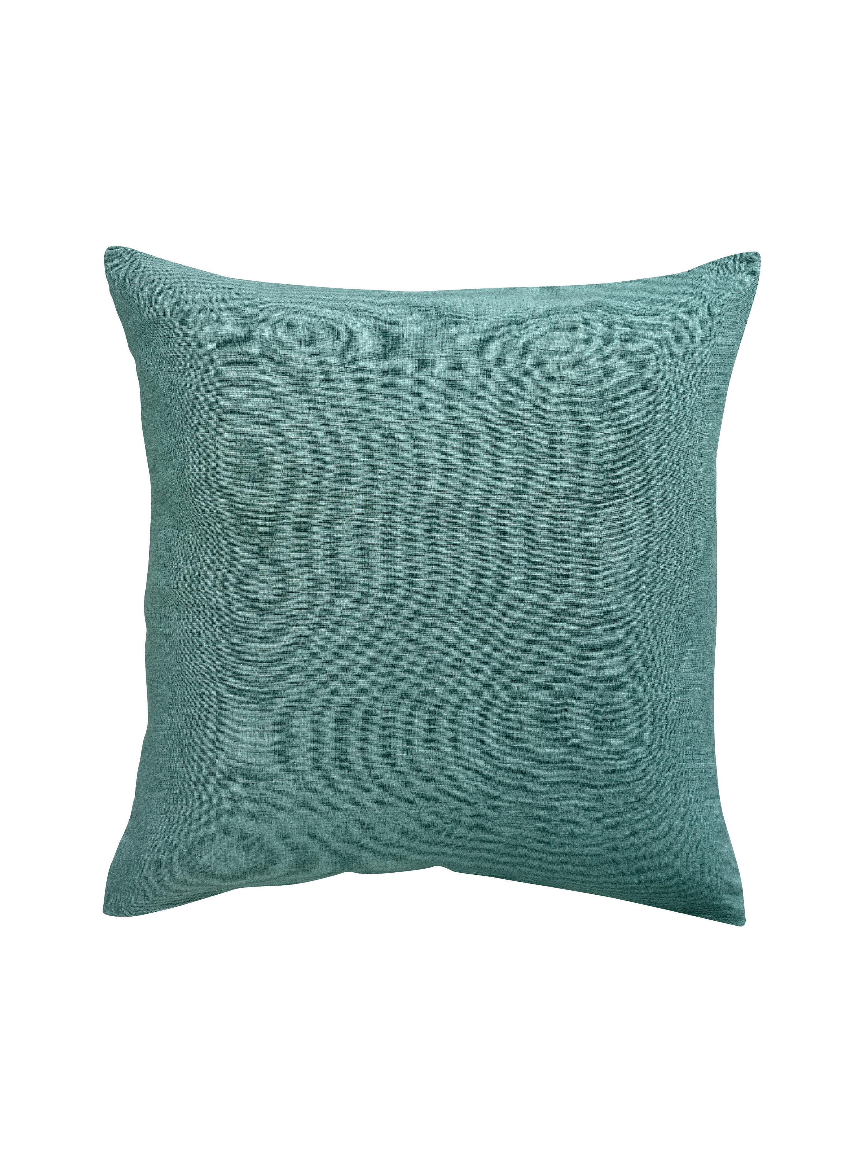 Zeff Stonewashed Linen Square Pillowcase Pair - Prusse