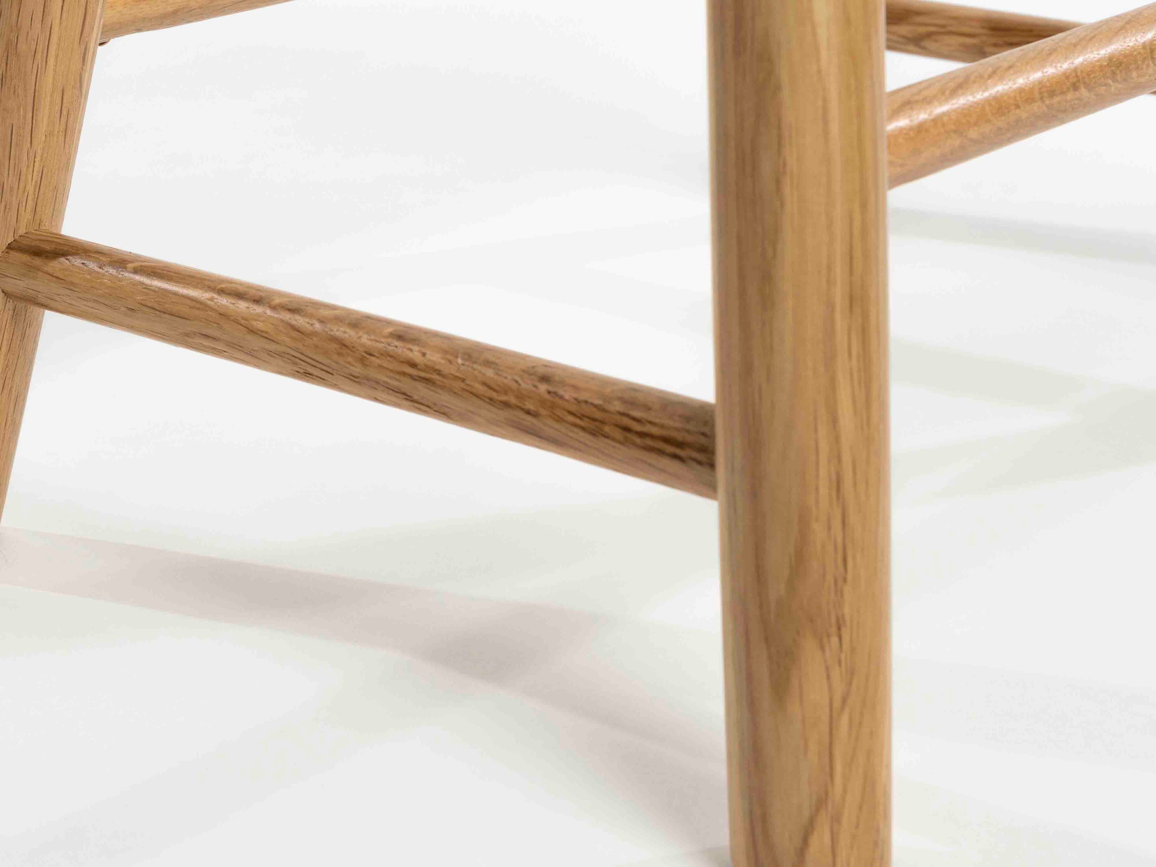 Cleveland Solid Oak Short Wooden Stool - Natural