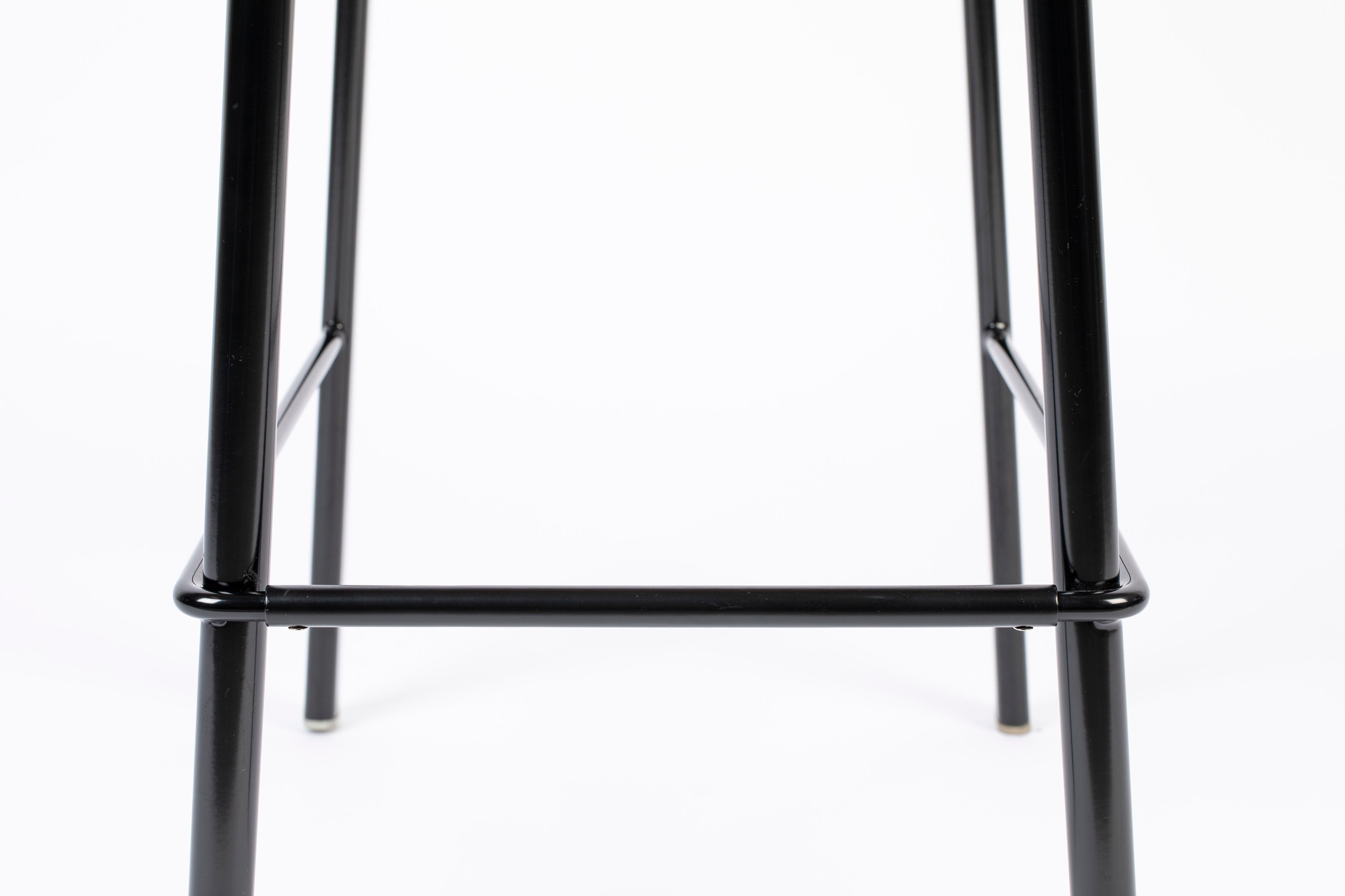 Pink and Cane Webbing Spike Bar Stool