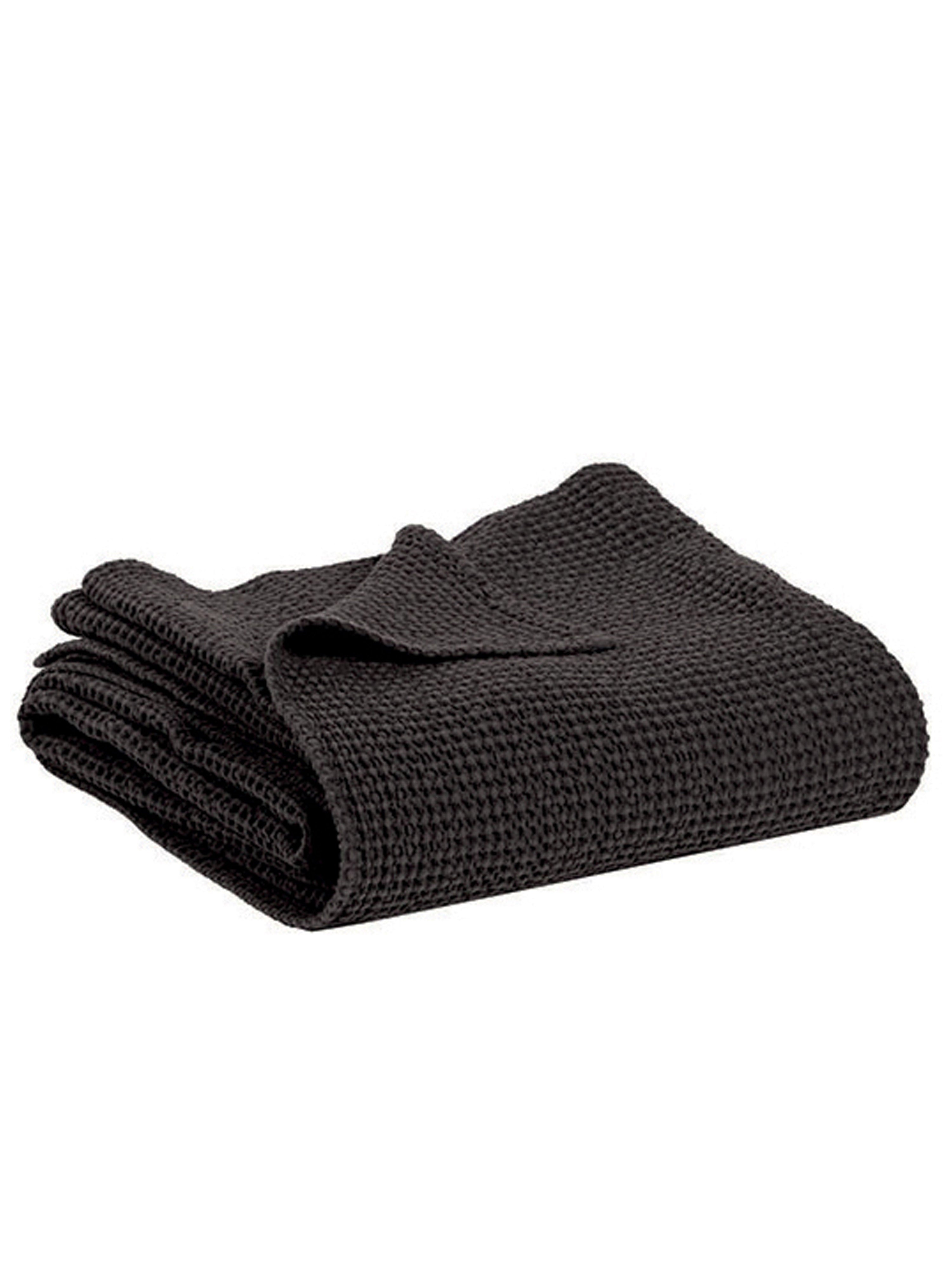 Large Maia Recycled Honeycomb Throw - Carbone