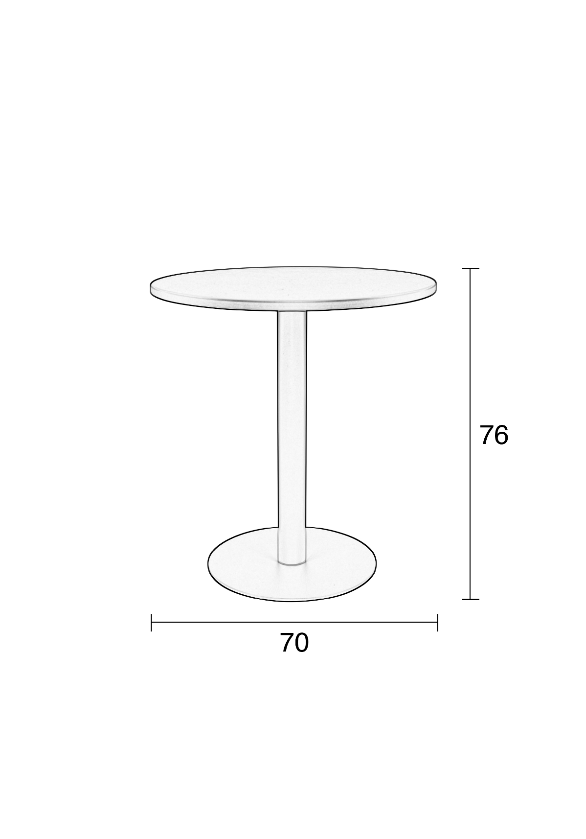 Metsu Outdoor Garden Bistro Table - Color Options Available