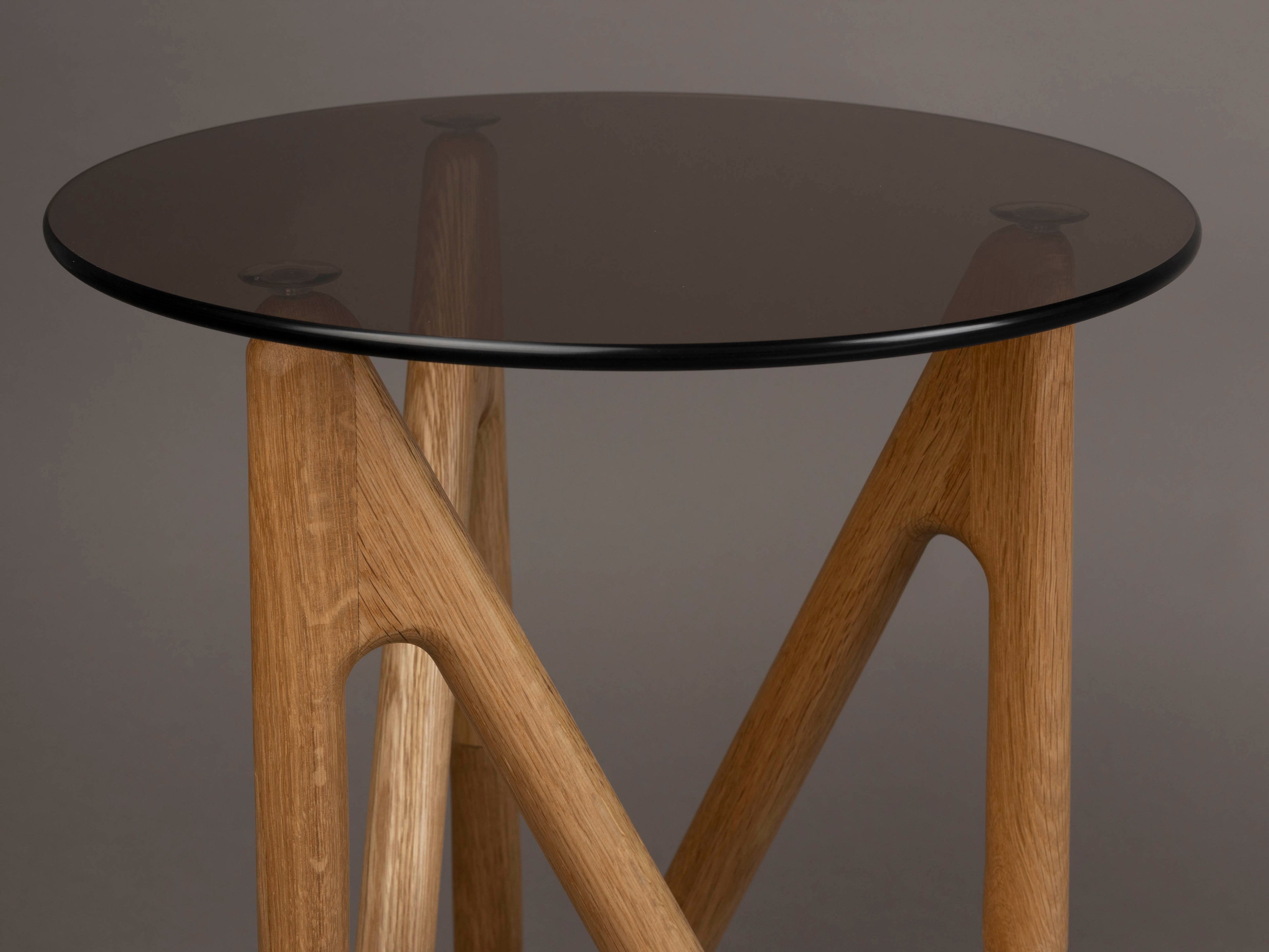 Naia Oak & Glass Side Table