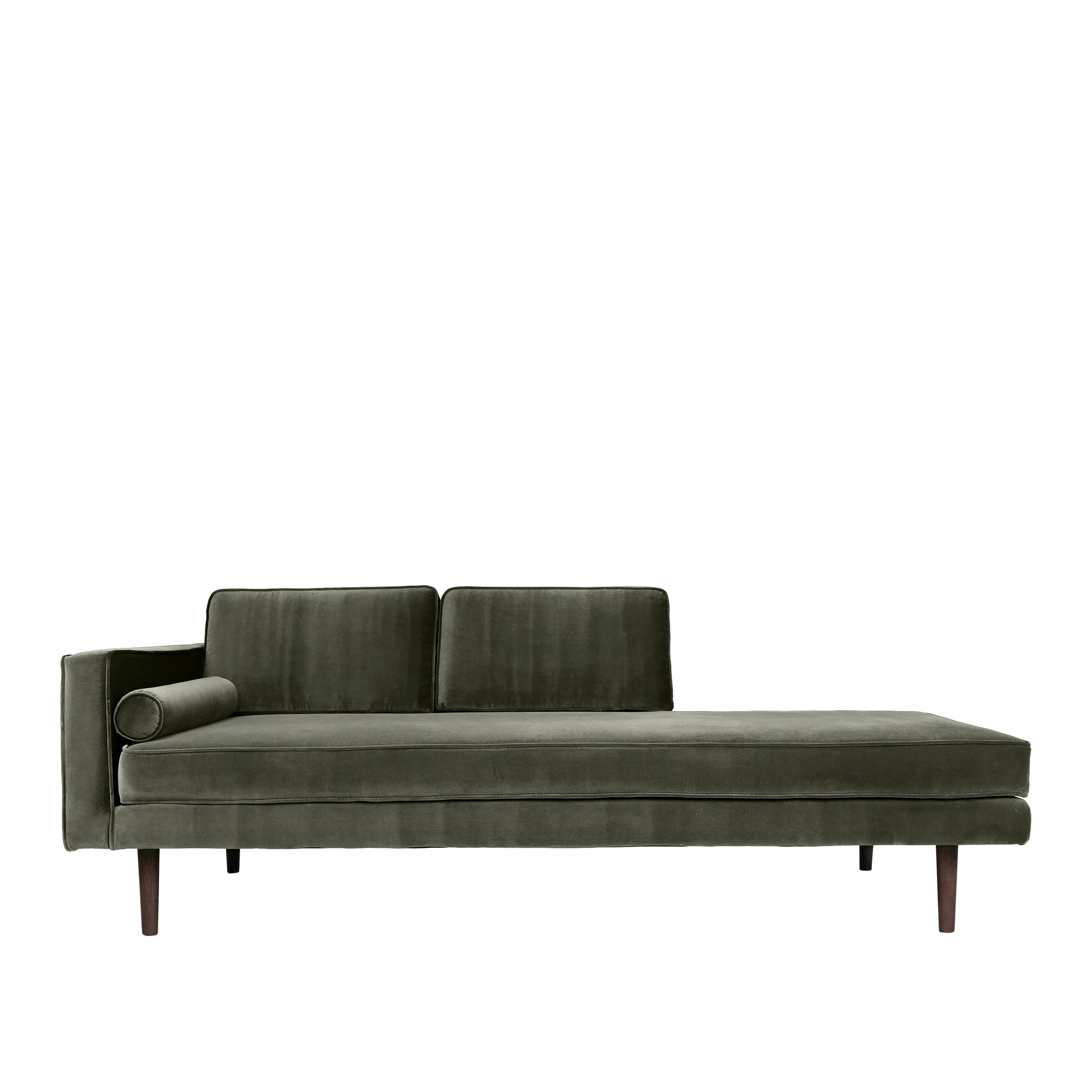 Broste Velvet Wind Chais in Grape Leaf Green