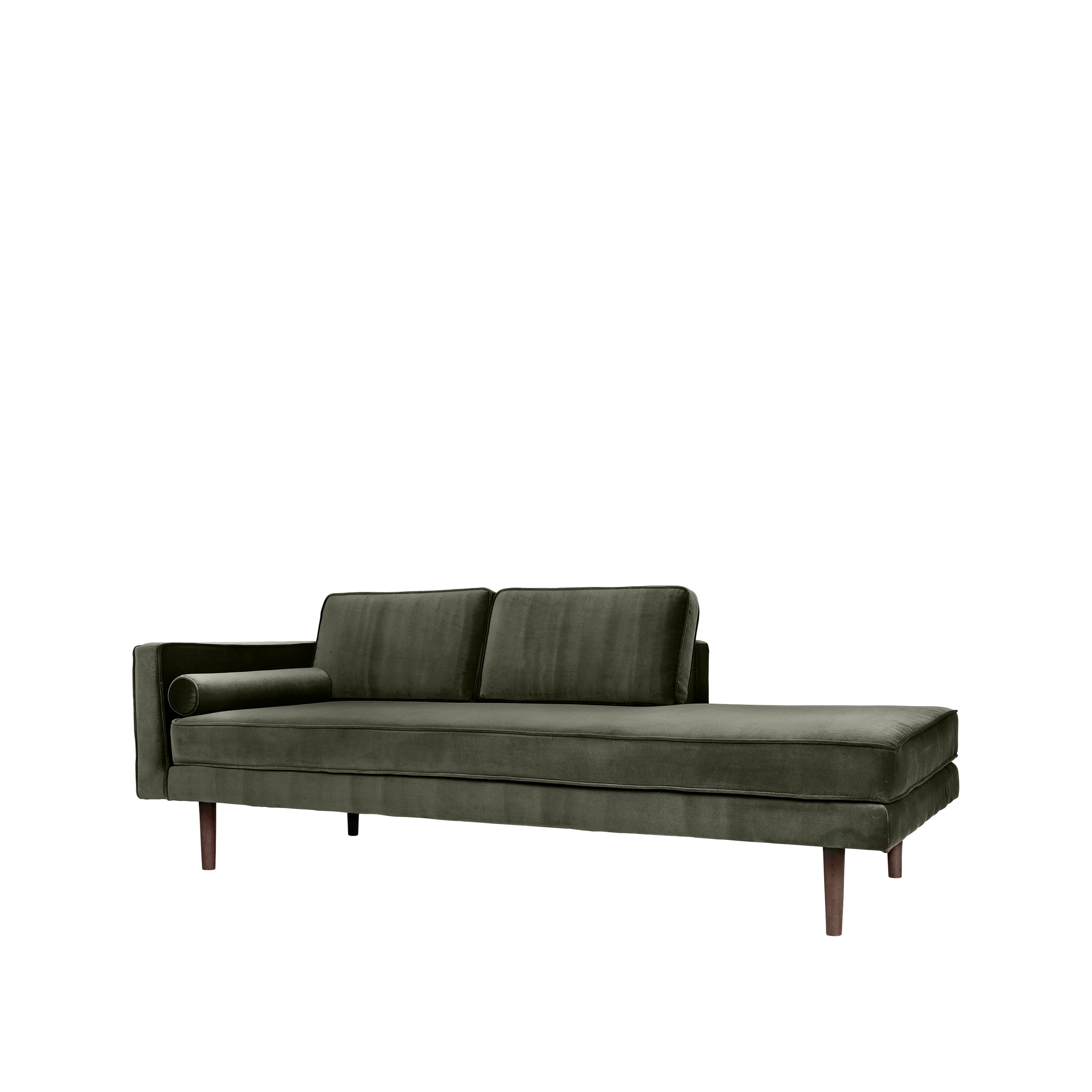 Broste Velvet Wind Chais in Grape Leaf Green