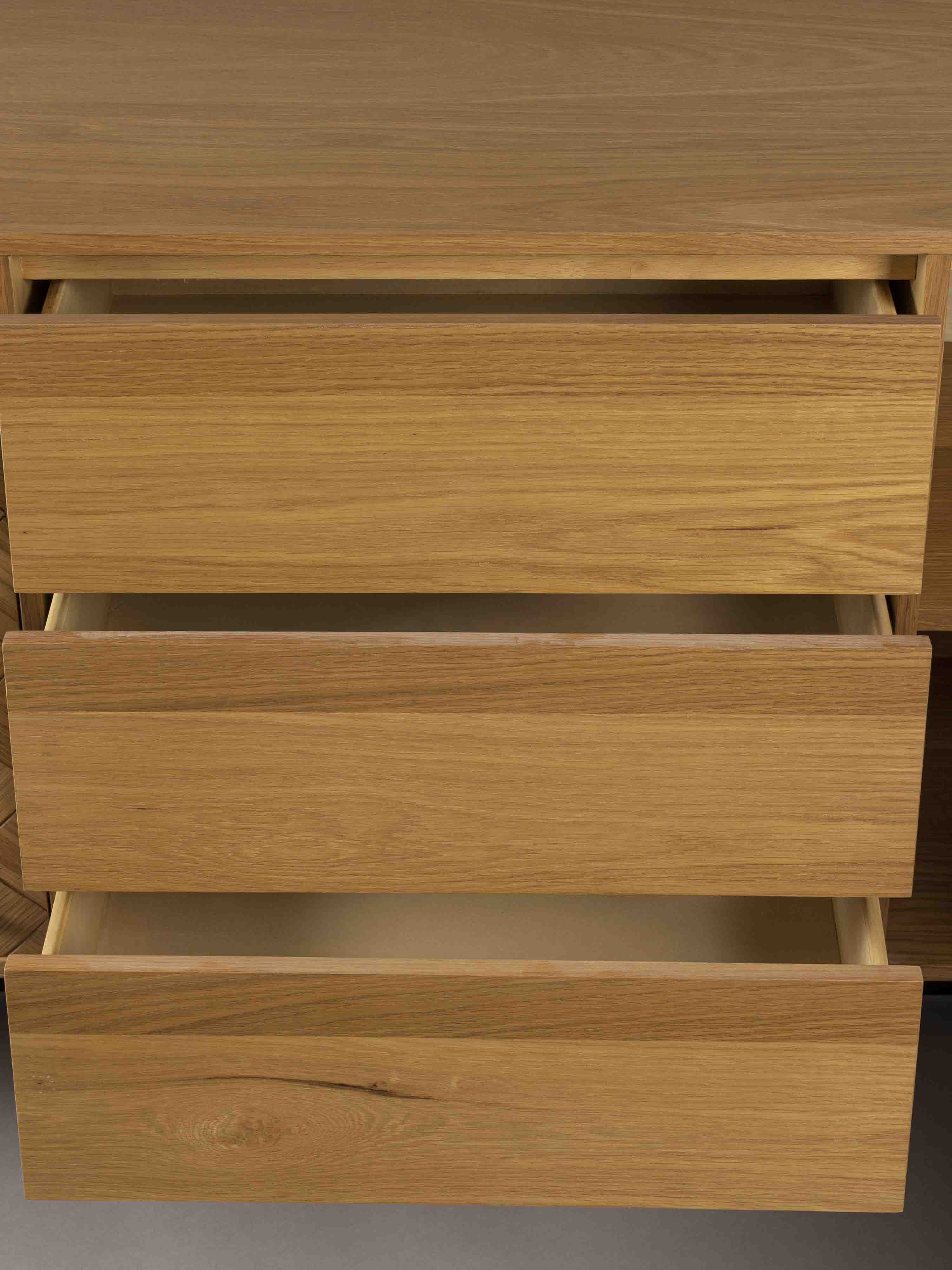 Class Sideboard High - Oak,Brown and Black