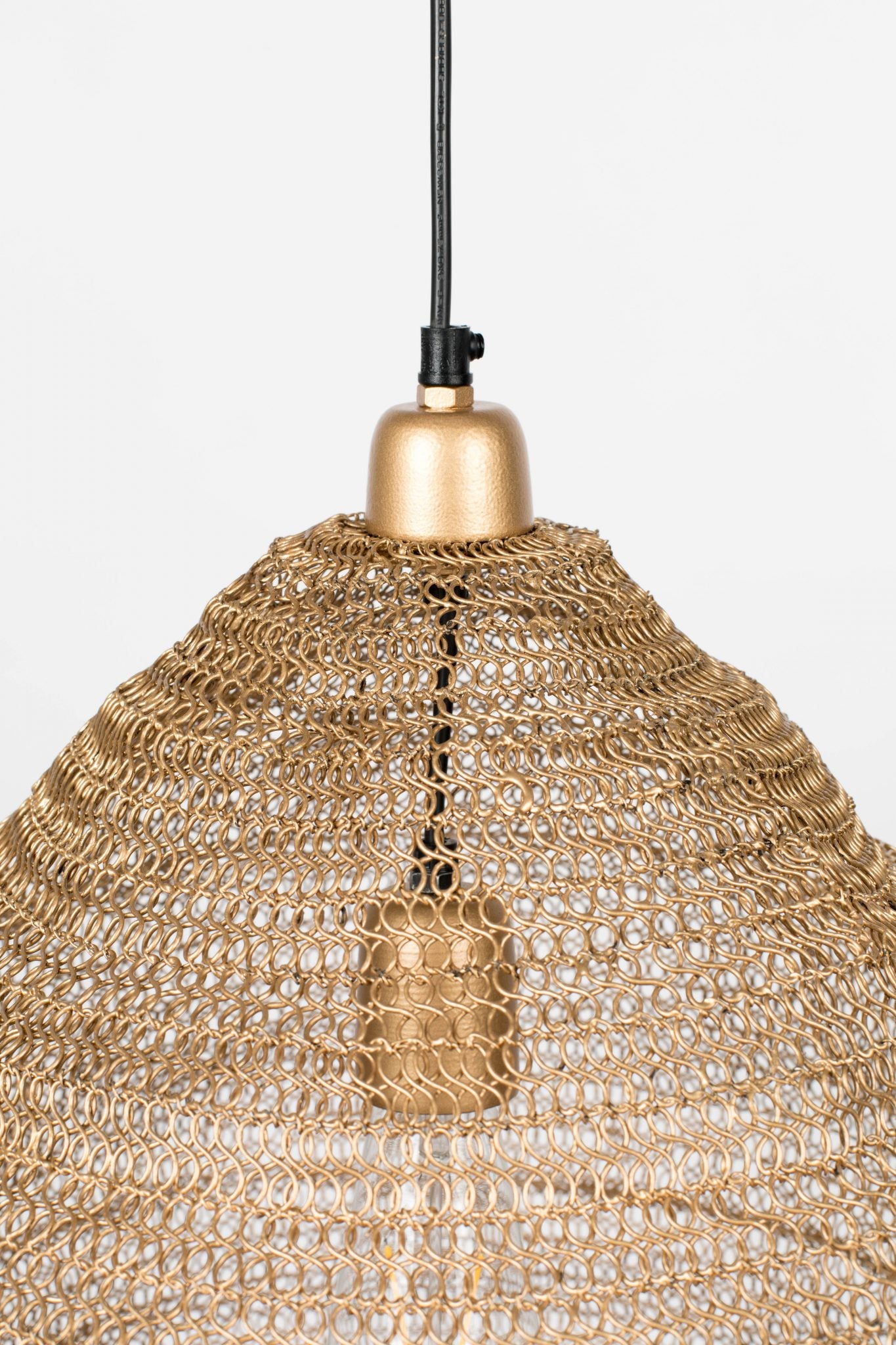 Large Lena Pendant Lamp - Brass/Black
