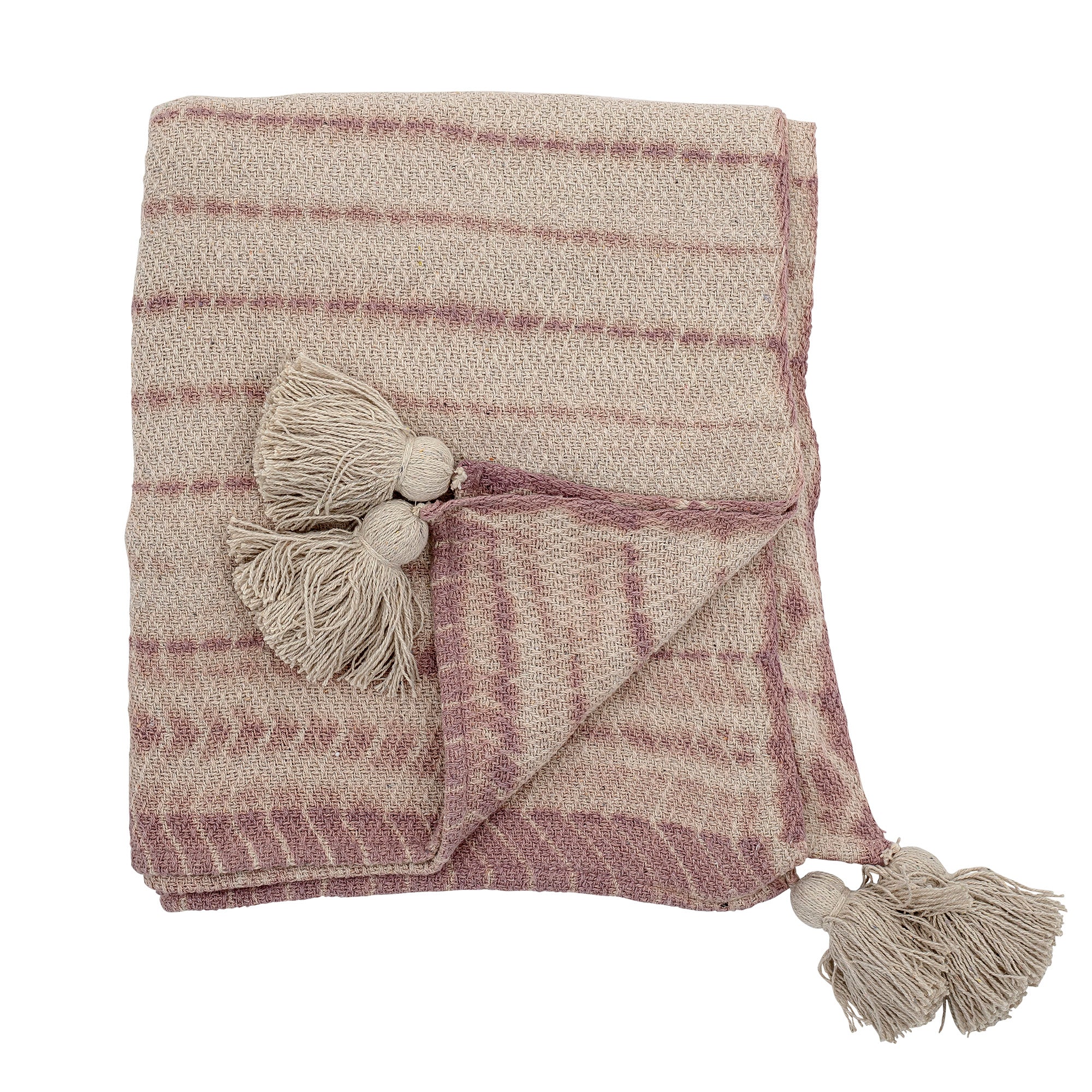 Recycled Cotton Throw in Rose
