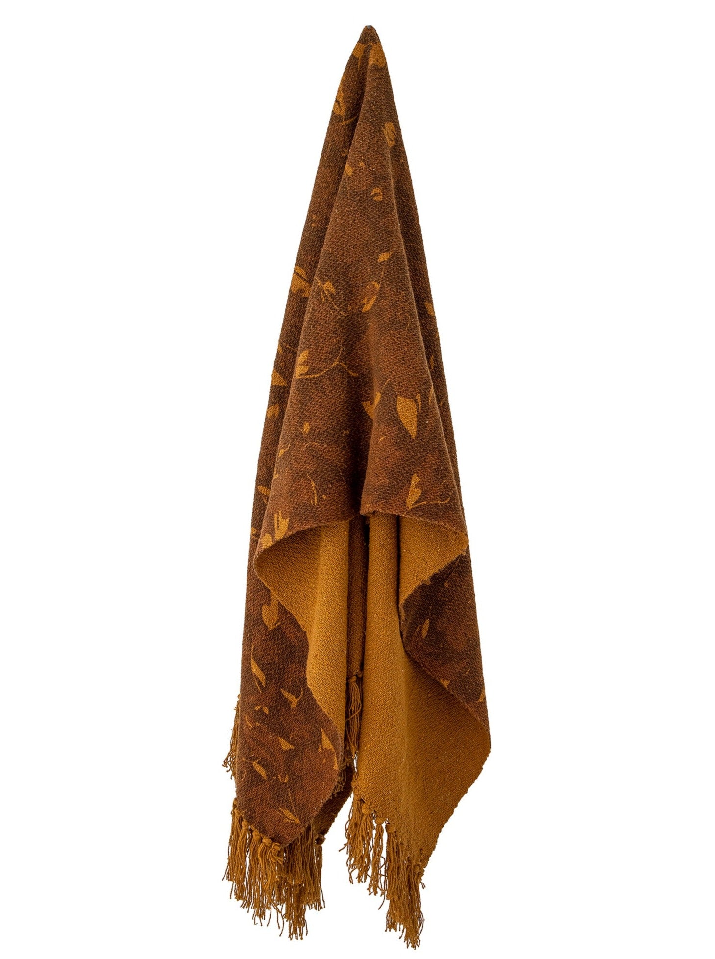 Gana - Recycled Cotton Throw - Ochre, Brown