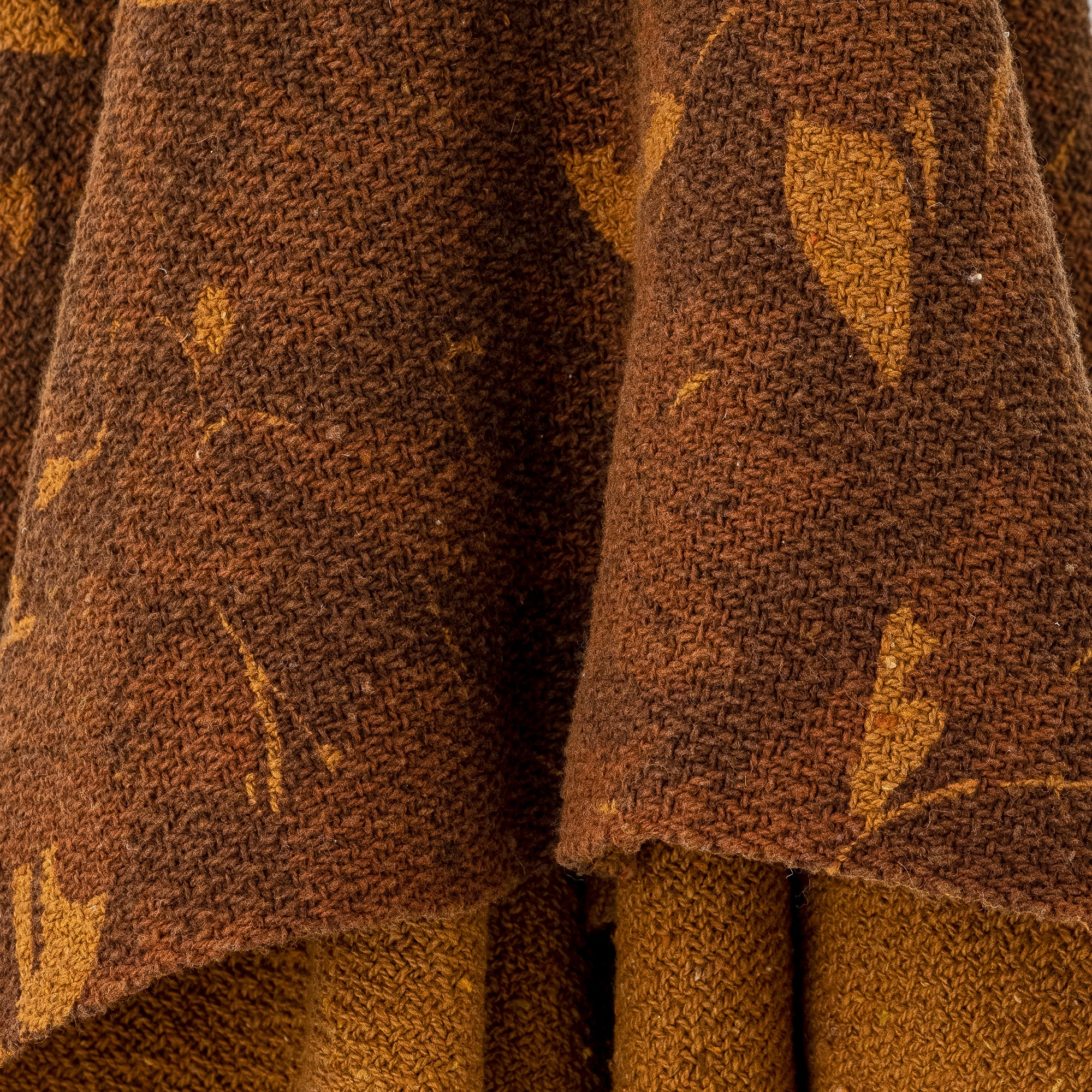 Gana - Recycled Cotton Throw - Ochre, Brown