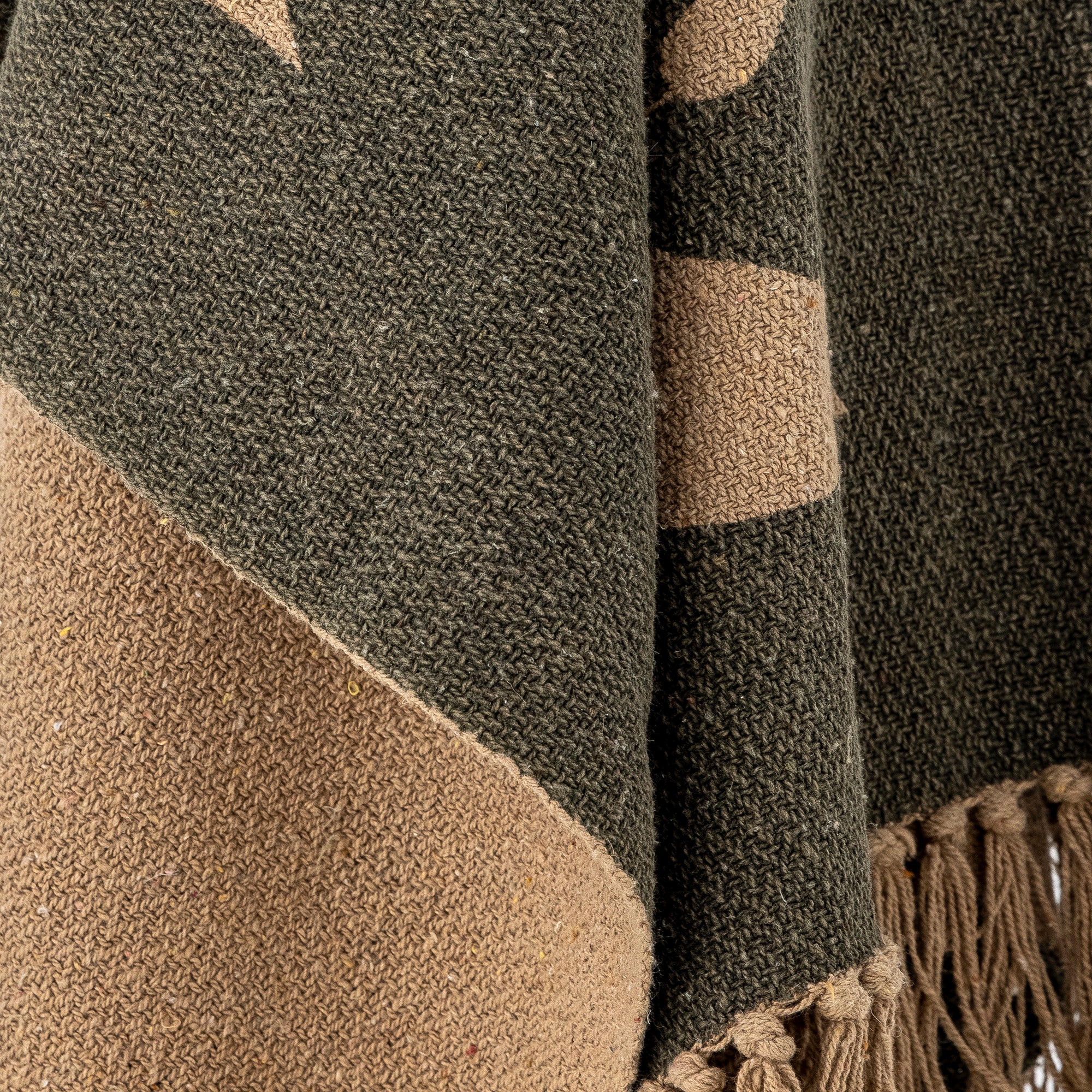 Geneva Green Recycled Cotton Throw