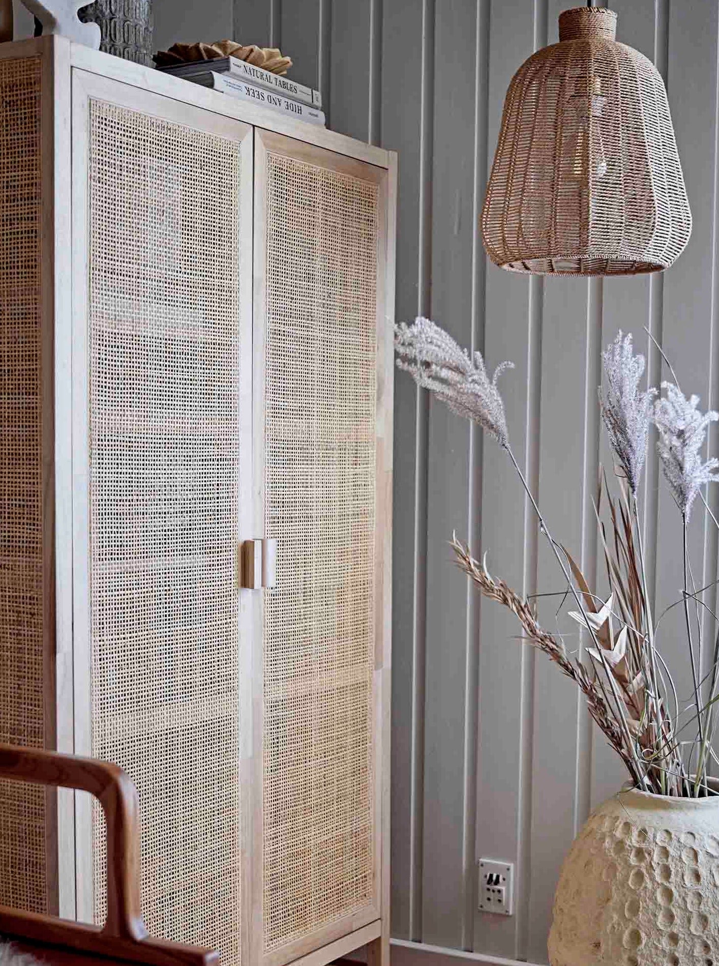 Marikka Rattan Cabinet in Natural Pine 150